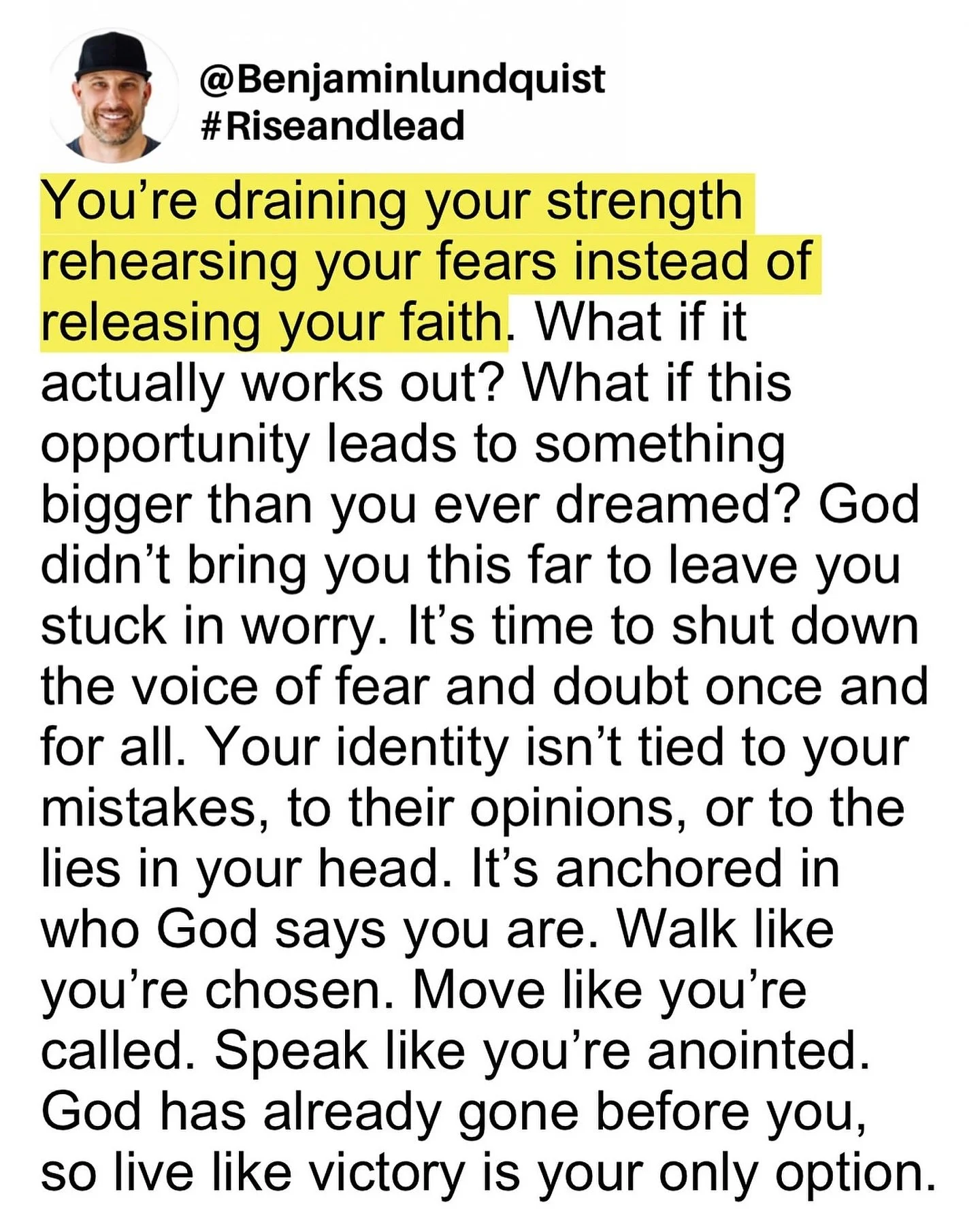 Type &ldquo;amen&rdquo; below and share this to encourage someone else. Your identity isn&rsquo;t tied to your mistakes, to their opinions, or to the lies in your head. It&rsquo;s anchored in who God says you are. Walk like you&rsquo;re chosen. Move 