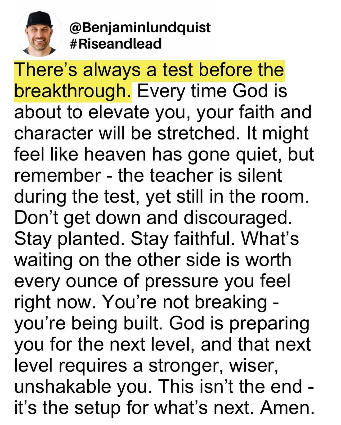 Type &ldquo;amen&rdquo; below and share this to encourage someone else. What&rsquo;s waiting on the other side is worth every ounce of pressure you feel right now. You&rsquo;re not breaking - you&rsquo;re being built. God is preparing you for the nex