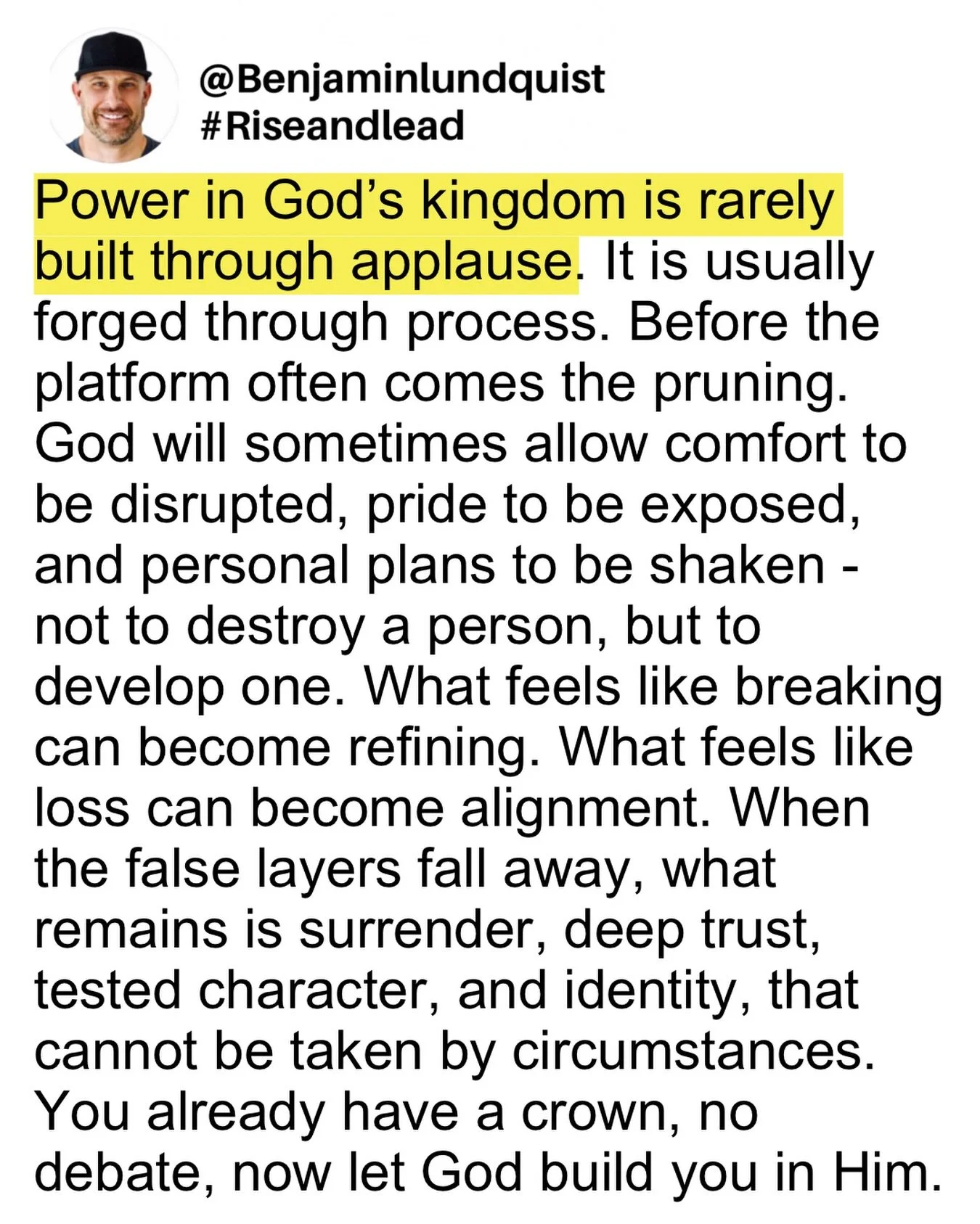 Type &ldquo;amen&rdquo; below and share this post to encourage someone else. Some of the greatest seasons of your life will not look powerful while you are in them. They may look slow, uncomfortable, hidden, or painful. But heaven often does its deep