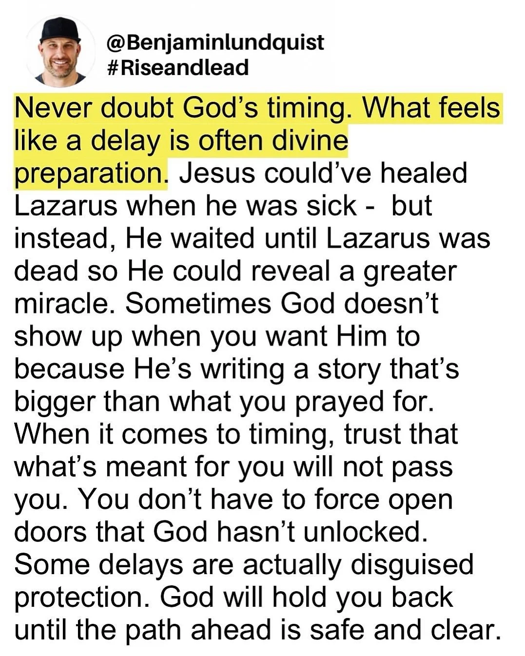 Type &ldquo;amen&rdquo; below and share to encourage someone else. Sometimes He waits because He&rsquo;s building something bigger than what you prayed for. Lazarus wasn&rsquo;t just healed - he was resurrected. That&rsquo;s the kind of miracle that 
