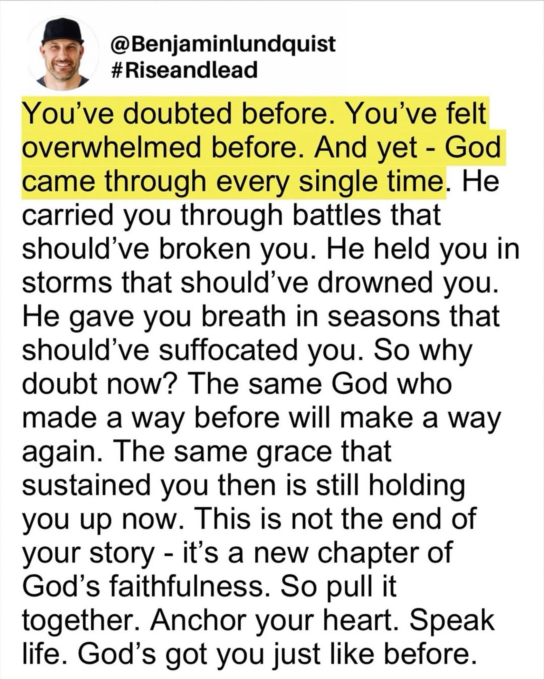 Type &ldquo;amen&rdquo; below and share this to encourage someone else. The same God who made a way before will make a way again. The same grace that sustained you then is still holding you up now. This is not the end of your story - it&rsquo;s a new