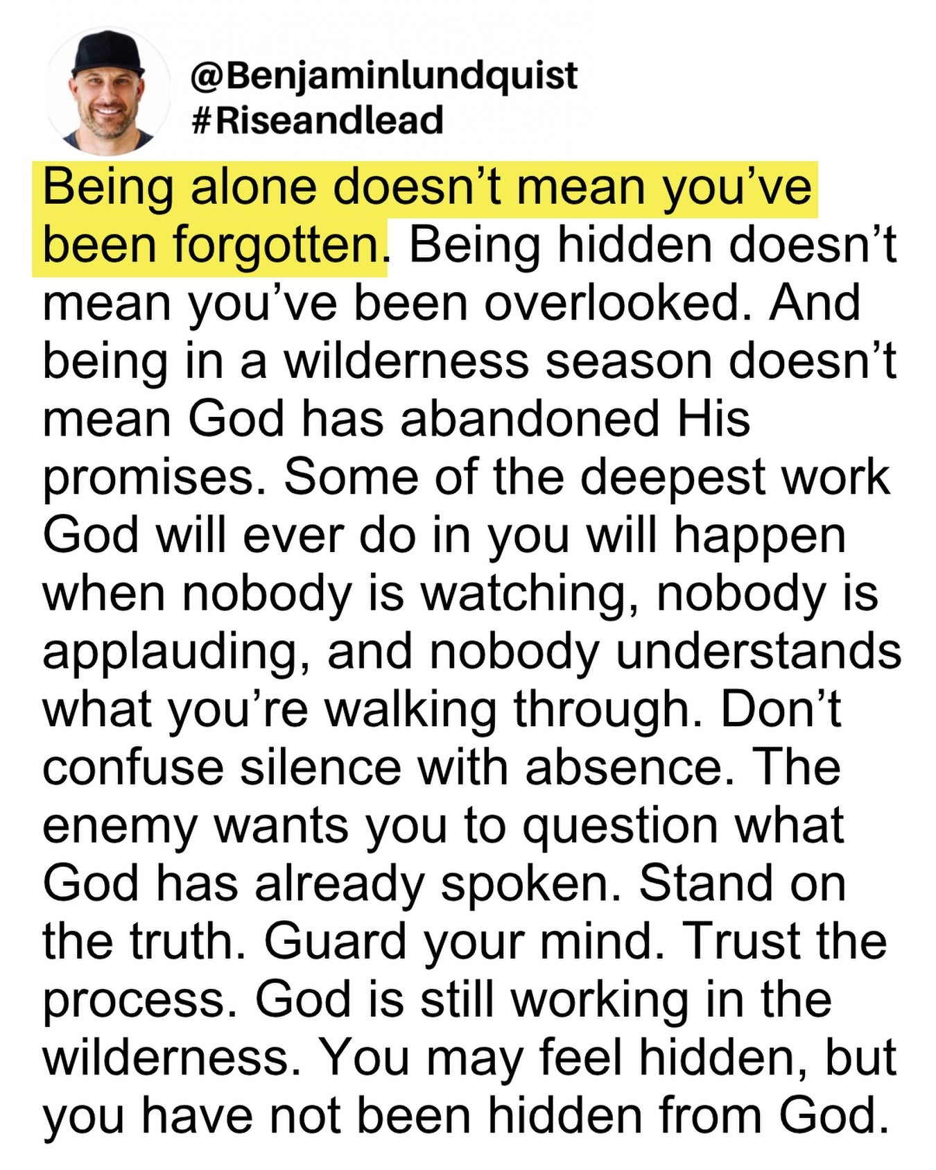 Type &ldquo;amen&rdquo; below and share this post to encourage someone else. Don&rsquo;t mistake a hidden season for a wasted season. David was anointed to be king, but he went back to tending sheep. He carried a promise from God while living in a pl