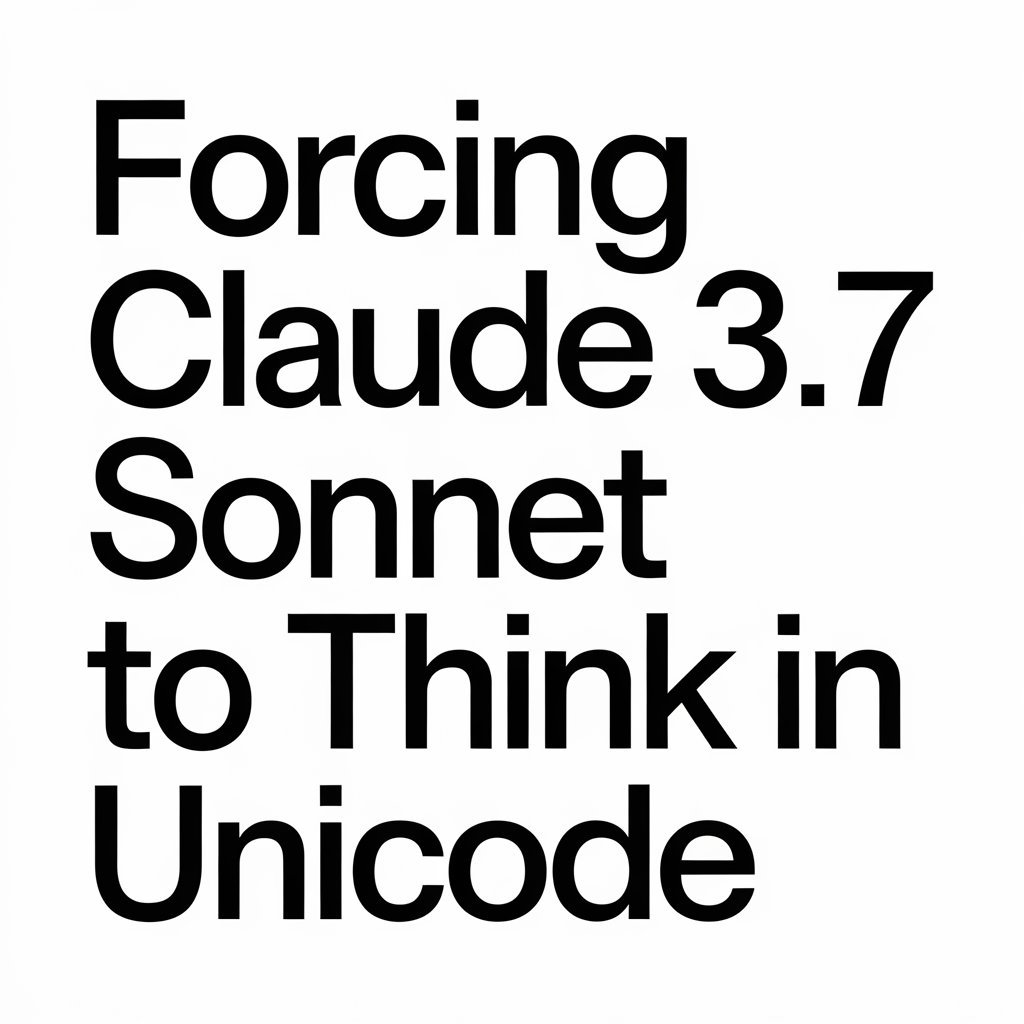 Making Claude 3.7 Sonnet Think in Unicode & Reason Semi-Symbolically