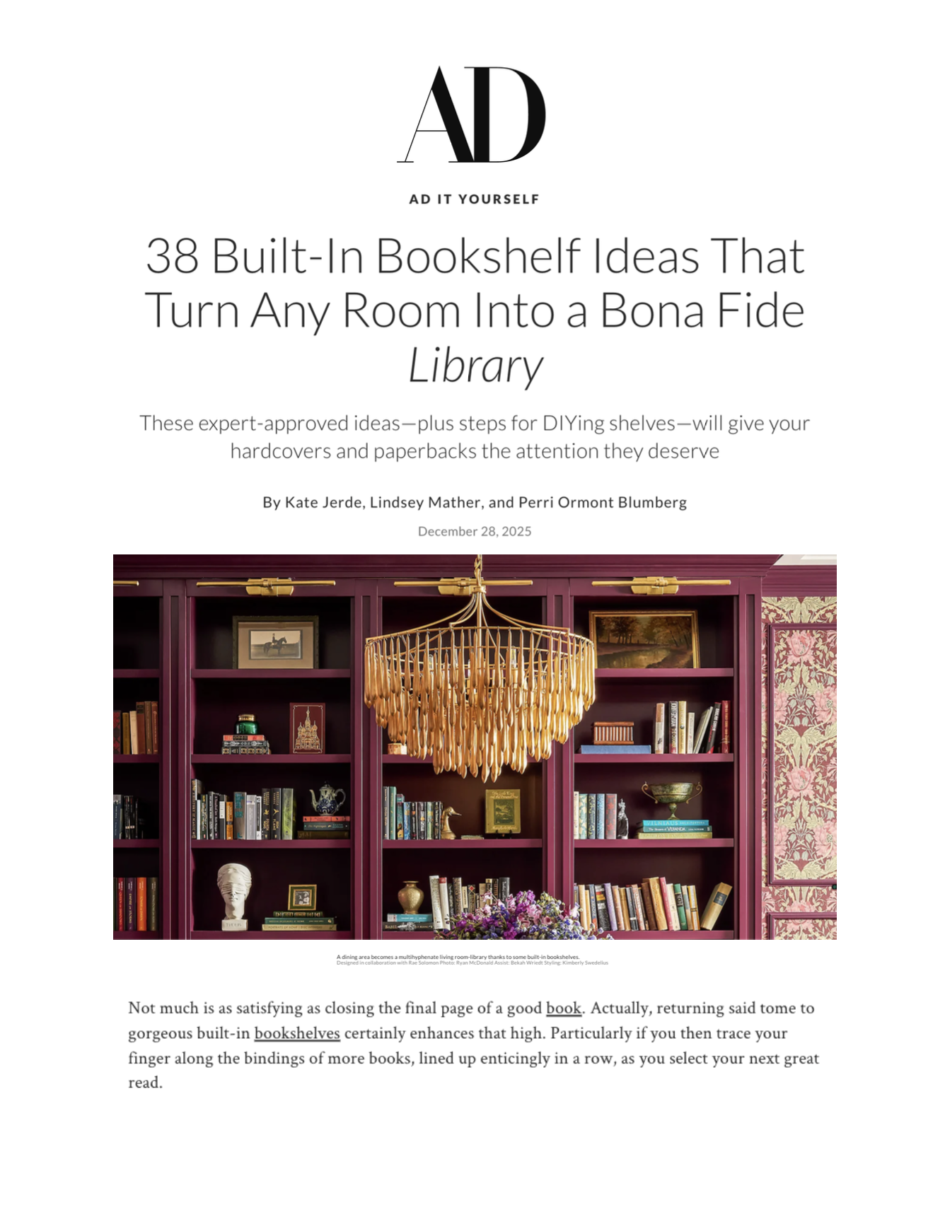 Architectural Digest | December 2025