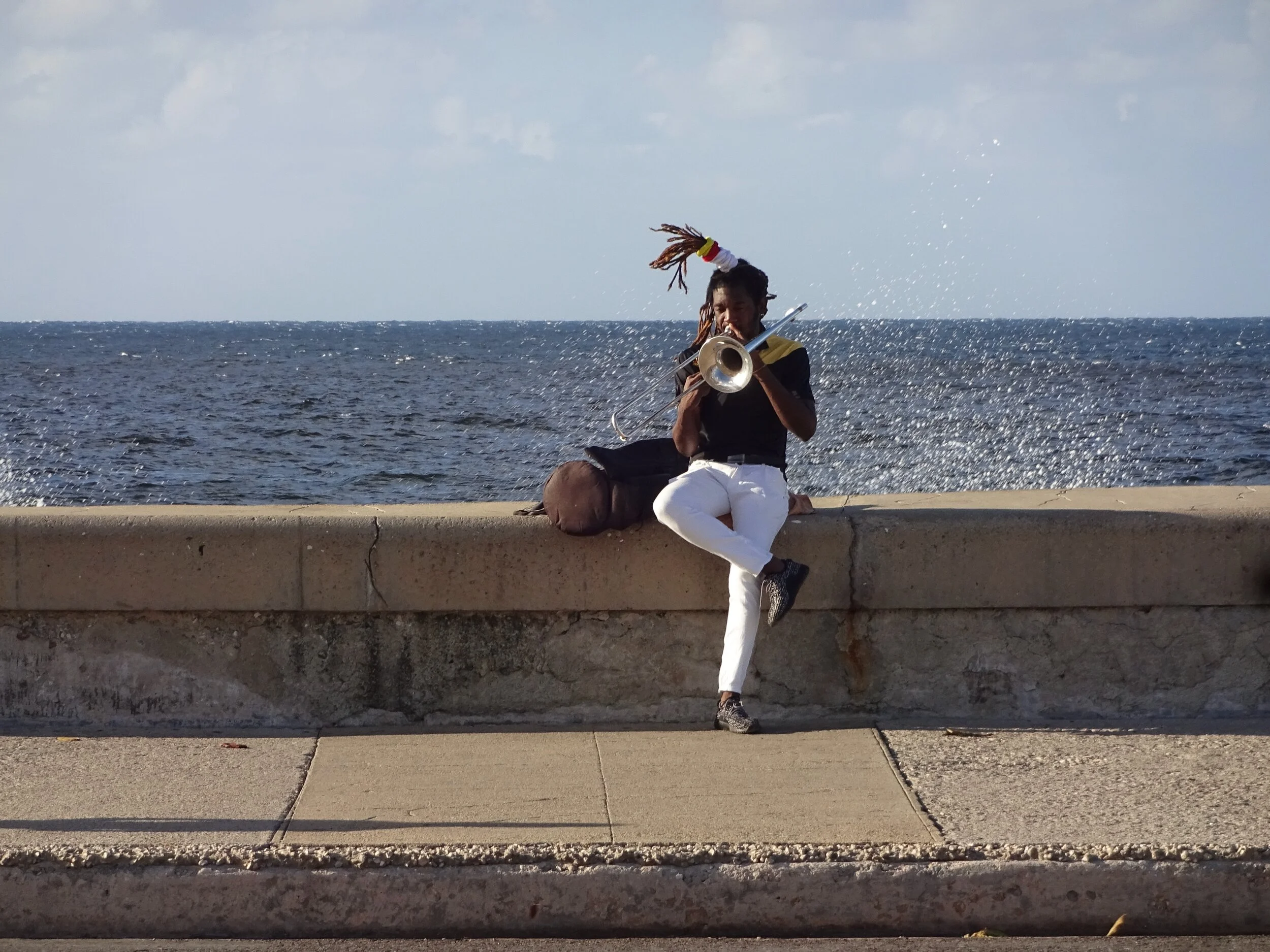Trombonist on the Malecon.jpeg