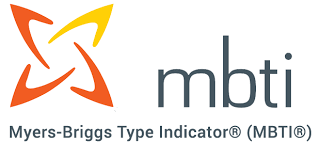 Myers-Briggs Type Indicator (MBTI) logo with a star-shaped design and the text 'mbti'