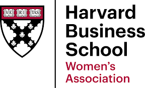 Harvard Business School Women's Association logo with shield emblem and text.