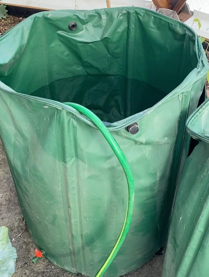 Hanging out at the dome on this beautiful afternoon! 

I&rsquo;m filling the water barrels that we&rsquo;ll use to get our seeds started in early spring. As soon as the light starts coming back at the end of winter, then we can get our plants started