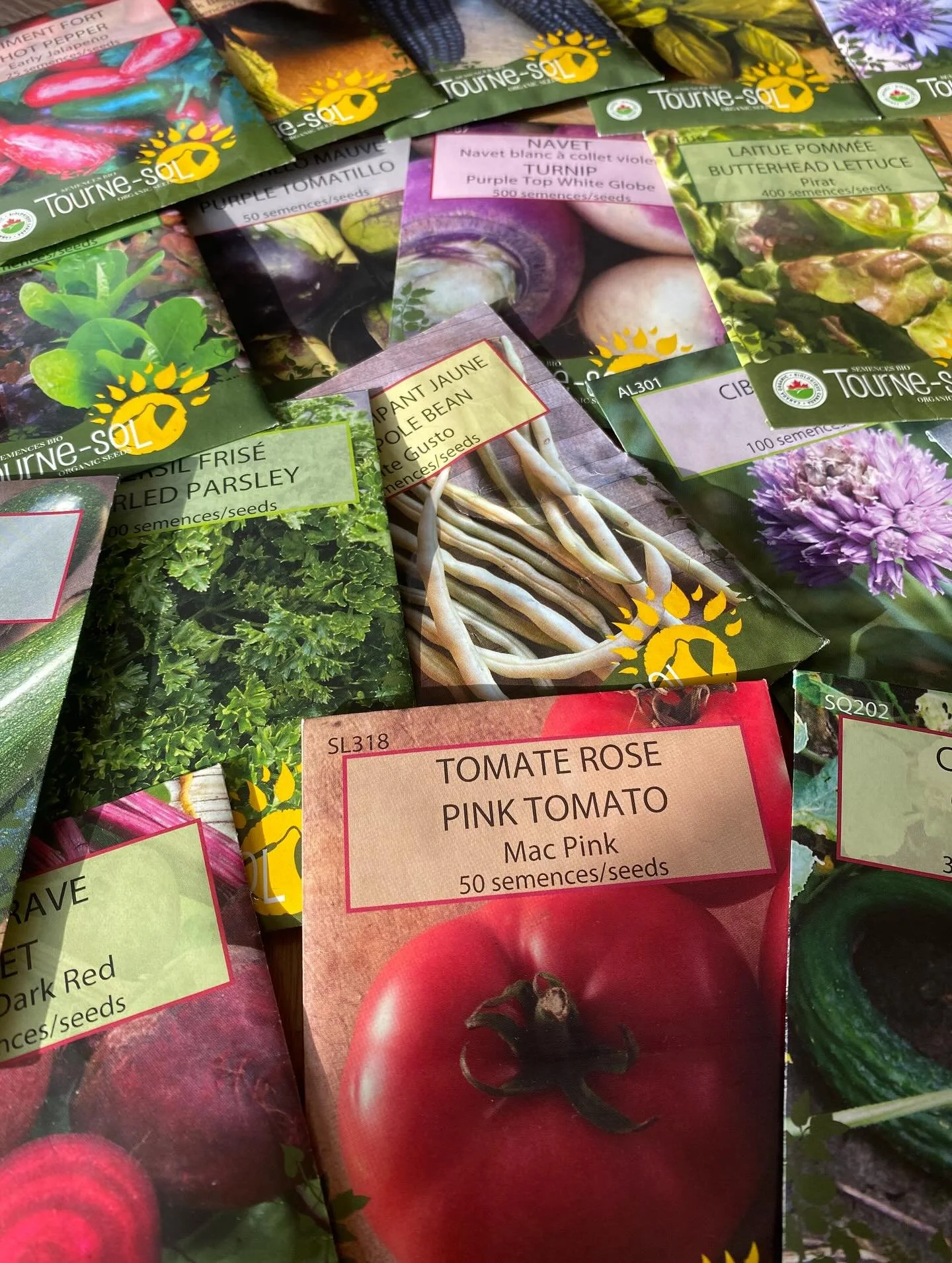 Seeds are starting to roll in for stocking up our seed library for the year! 

We just got some donated seeds from an awesome organic seed company and co-operative in Quebec, called Tourne-Sol. 

We&rsquo;re a big fan of supporting seed companies tha