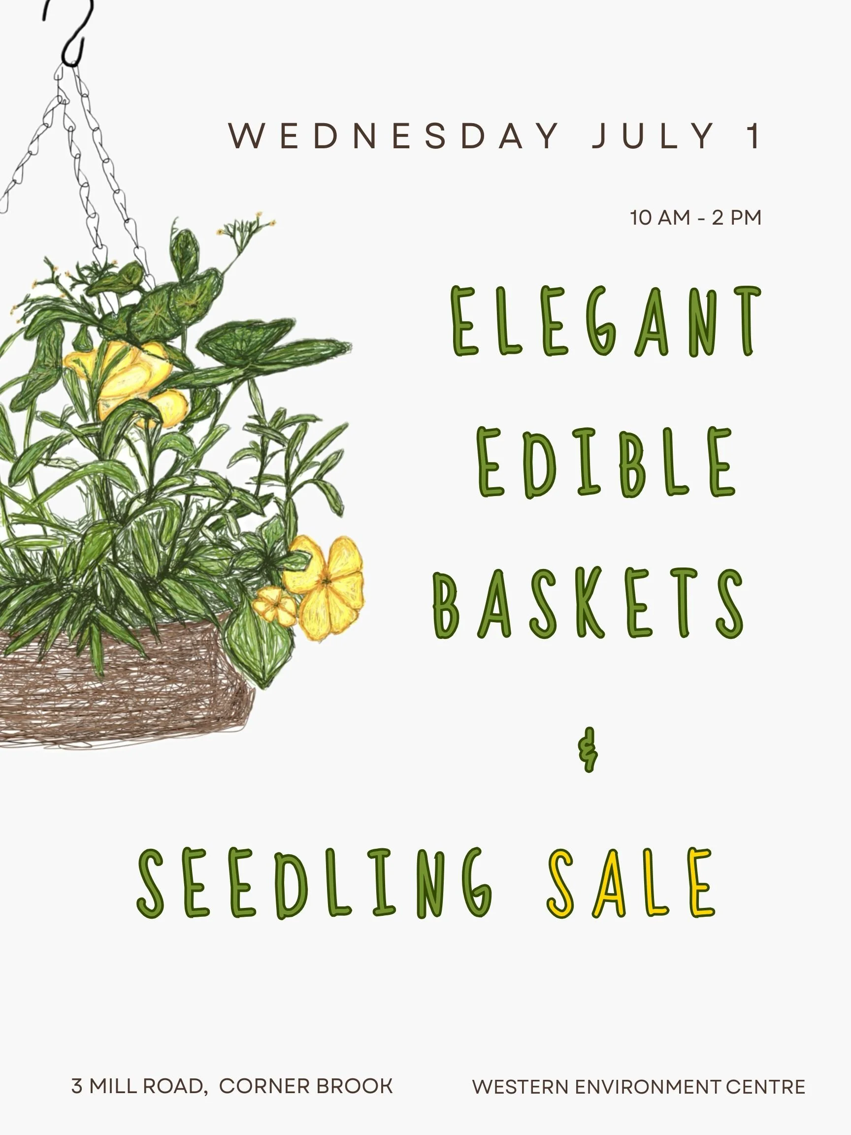 Elegant Edible Baskets & Seedling Sale
