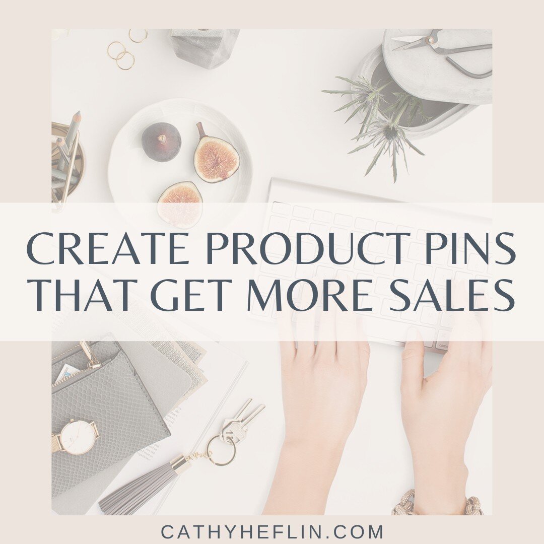 Are you creating great product pins for your online shop? ⁣
⁣
If you have your catalog on Pinterest, your products will be pinned each day. But these pins are the small square product images that come directly from your shop.⁣
⁣
When I work with E-Co