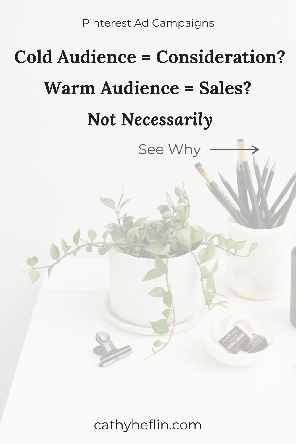 Pin Image for blog about Choosing the right Pinterest Ad Campaign For your Goal from Pinterest Strategist Cathy Heflin.