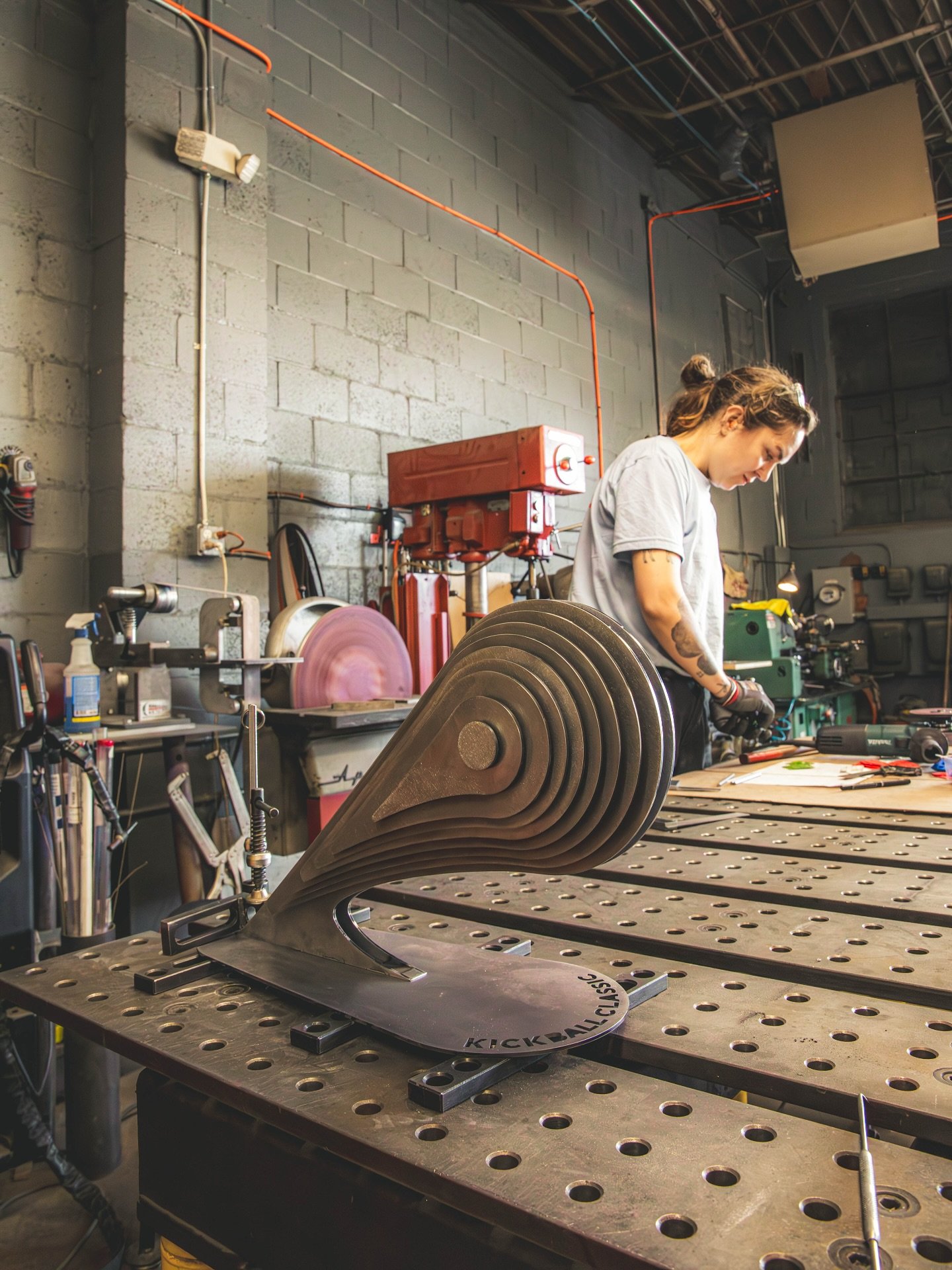 Things are heating up at Donut Shop as work is progressing on this sweet trophy&hellip;

We can&rsquo;t wait until September 7 for the grand reveal and to crown the next champions! 
.
.
.
#classic #detroit #community #celebrate #metal #trophy #donuts