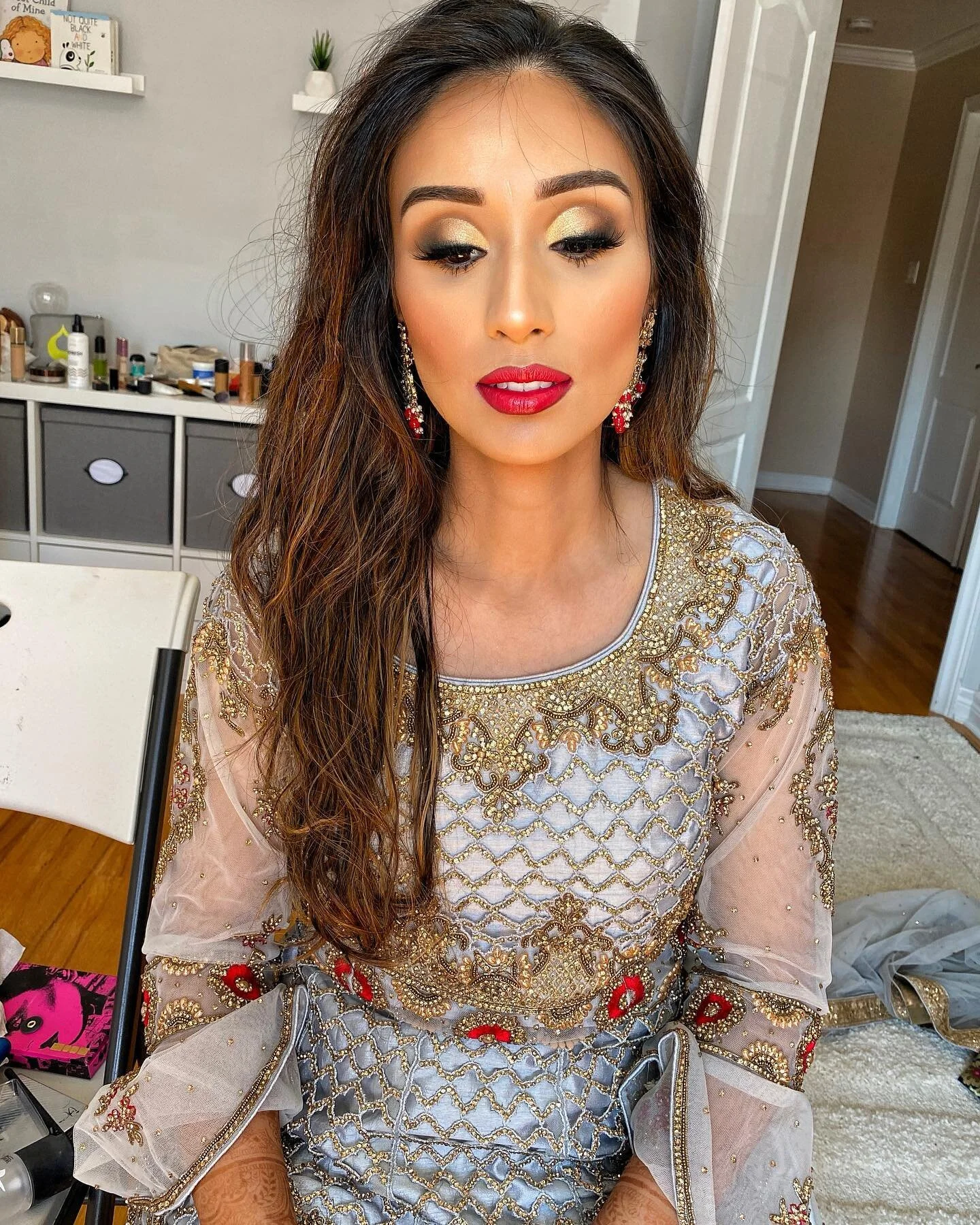 Makeup by me on this beautiful bride.🎨 Can&rsquo;t get over how stunning she is!💞😍