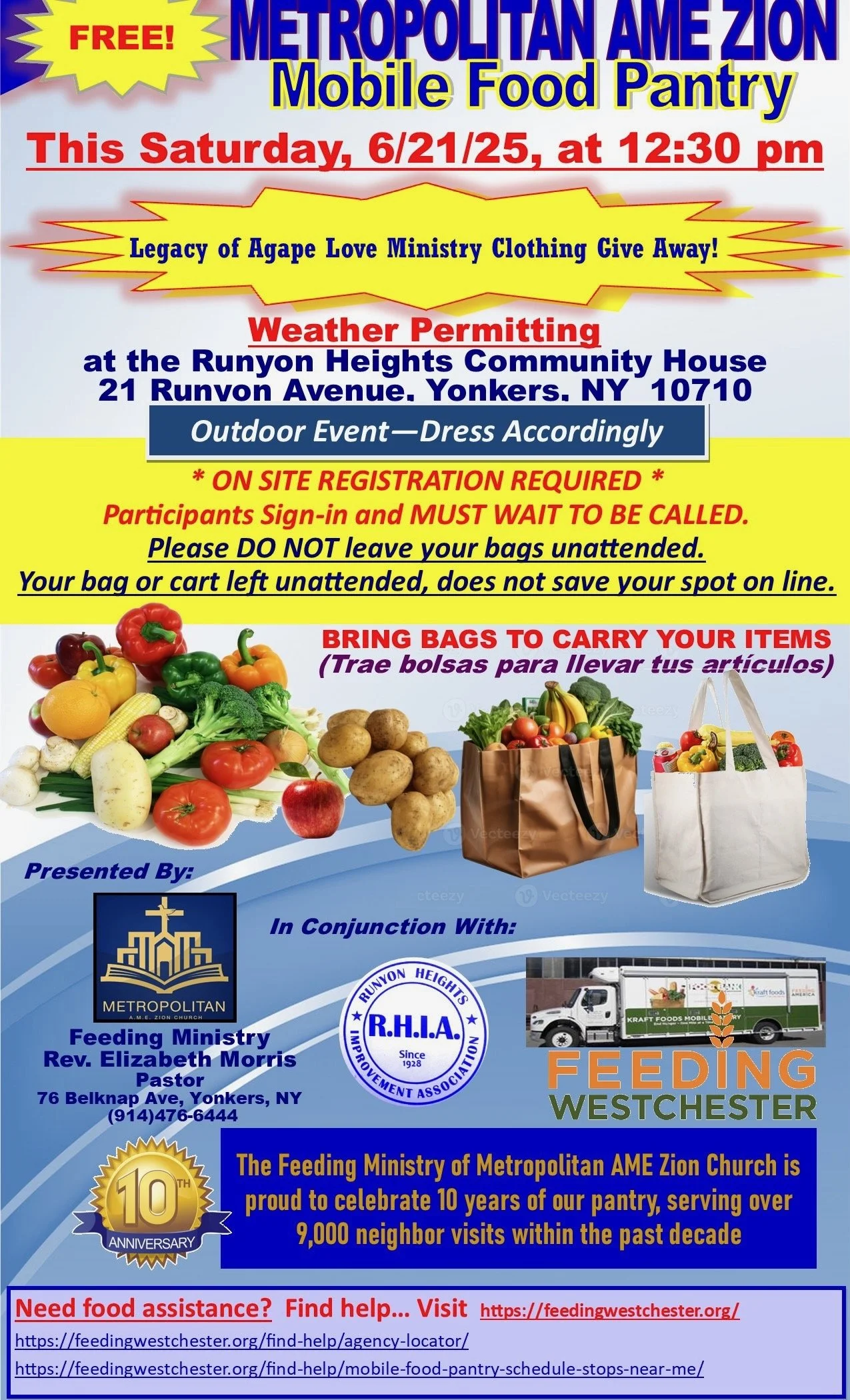 In collaboration with the Runyon Heights Improvement Association, the Legacy of Agape Love Ministry provided clothing donations to about 50 individuals, meeting practical needs and extending God’s love to the community.