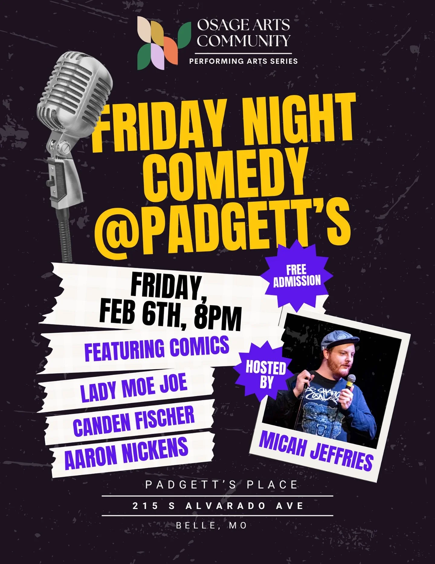 Padgett’s for Friday Night Comedy