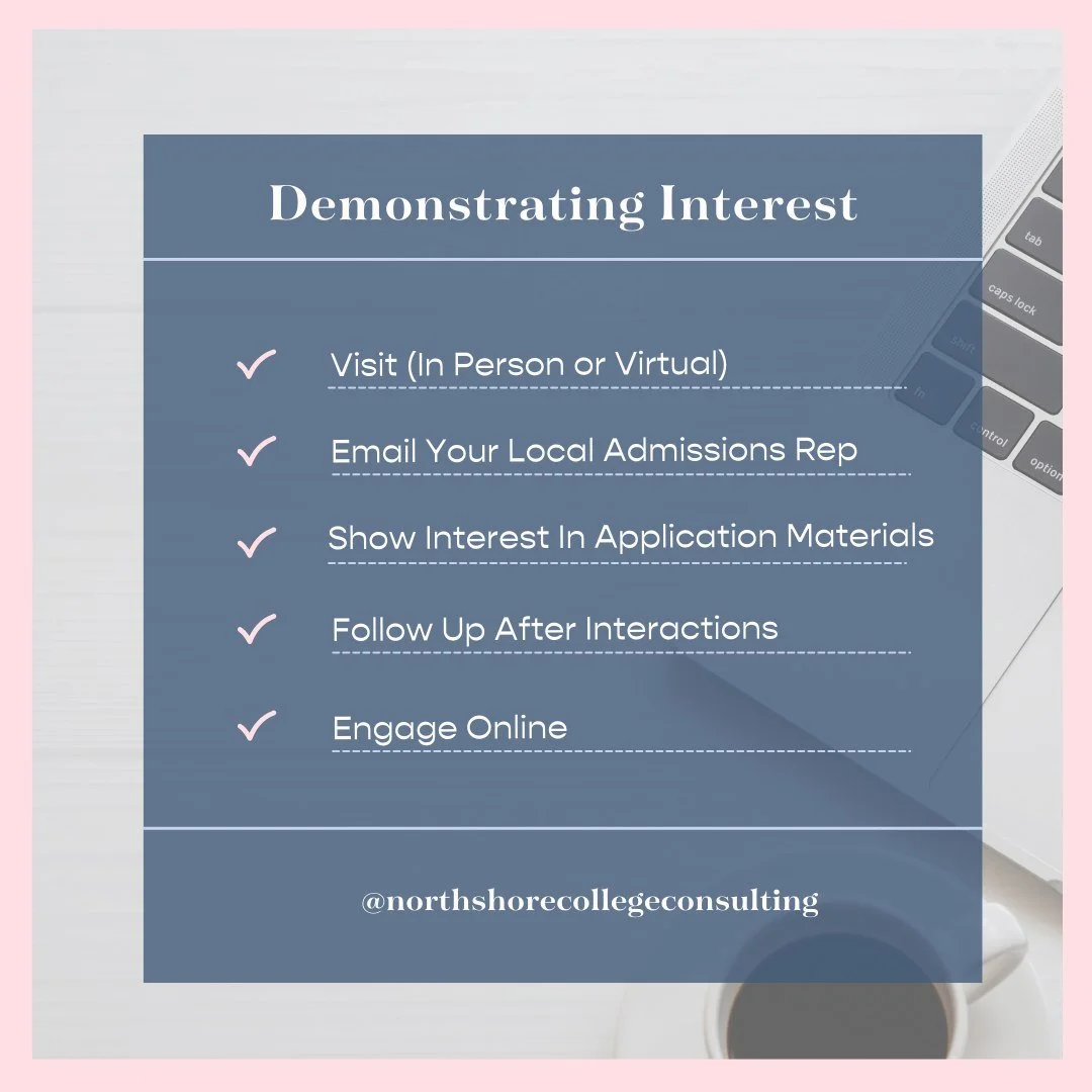 What counts as demonstrated interest? From visits to emails, here are some examples. 📩 

#CollegeApps #AdmissionsAdvice #DemonstratedInterest