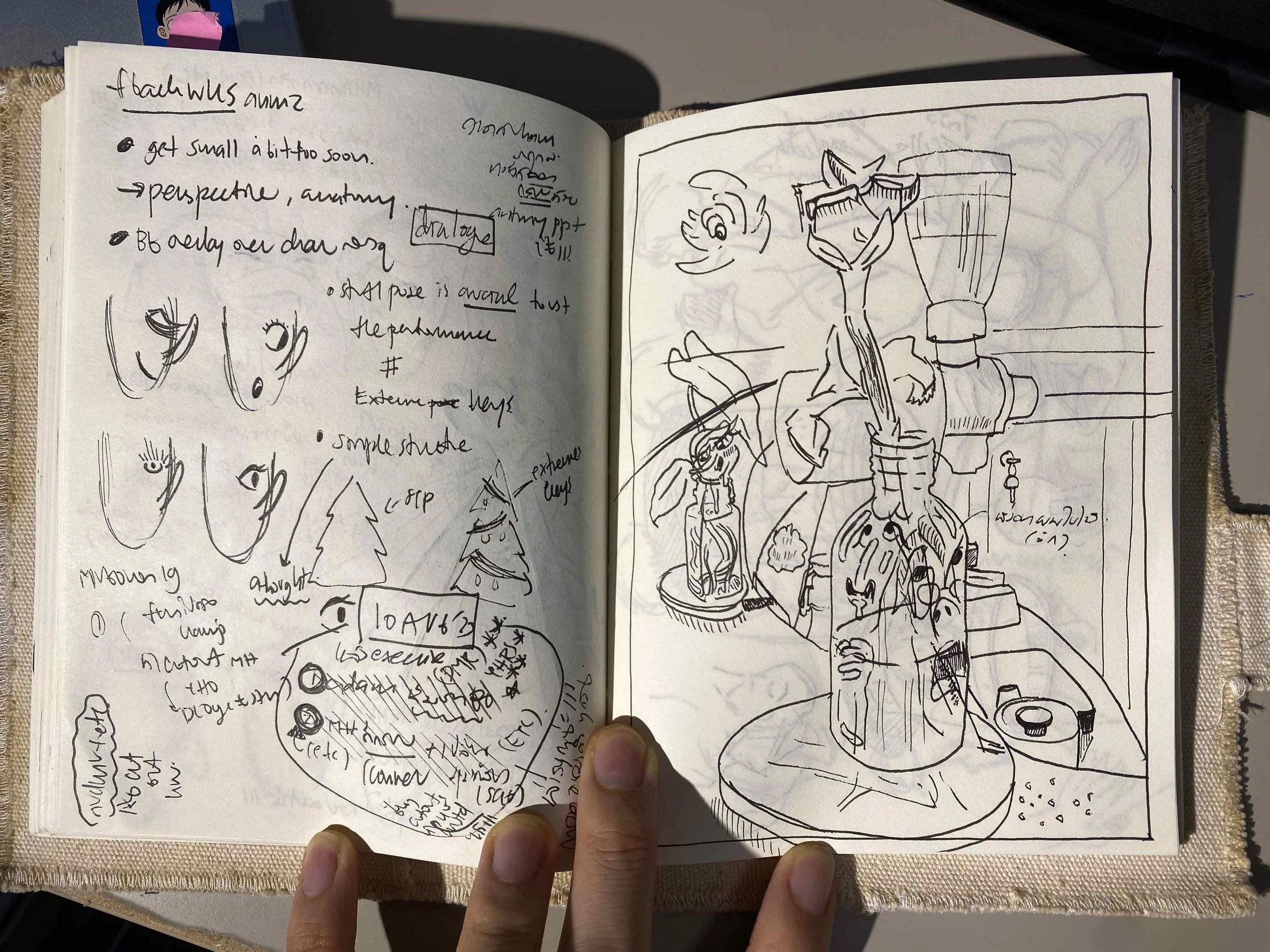 เช้านี้วาดไปก็นึกถึงไม้หัวไปด้วยครับ ผสมผสานกันไป สังเกตบ้าง จินตนาการบ้าง