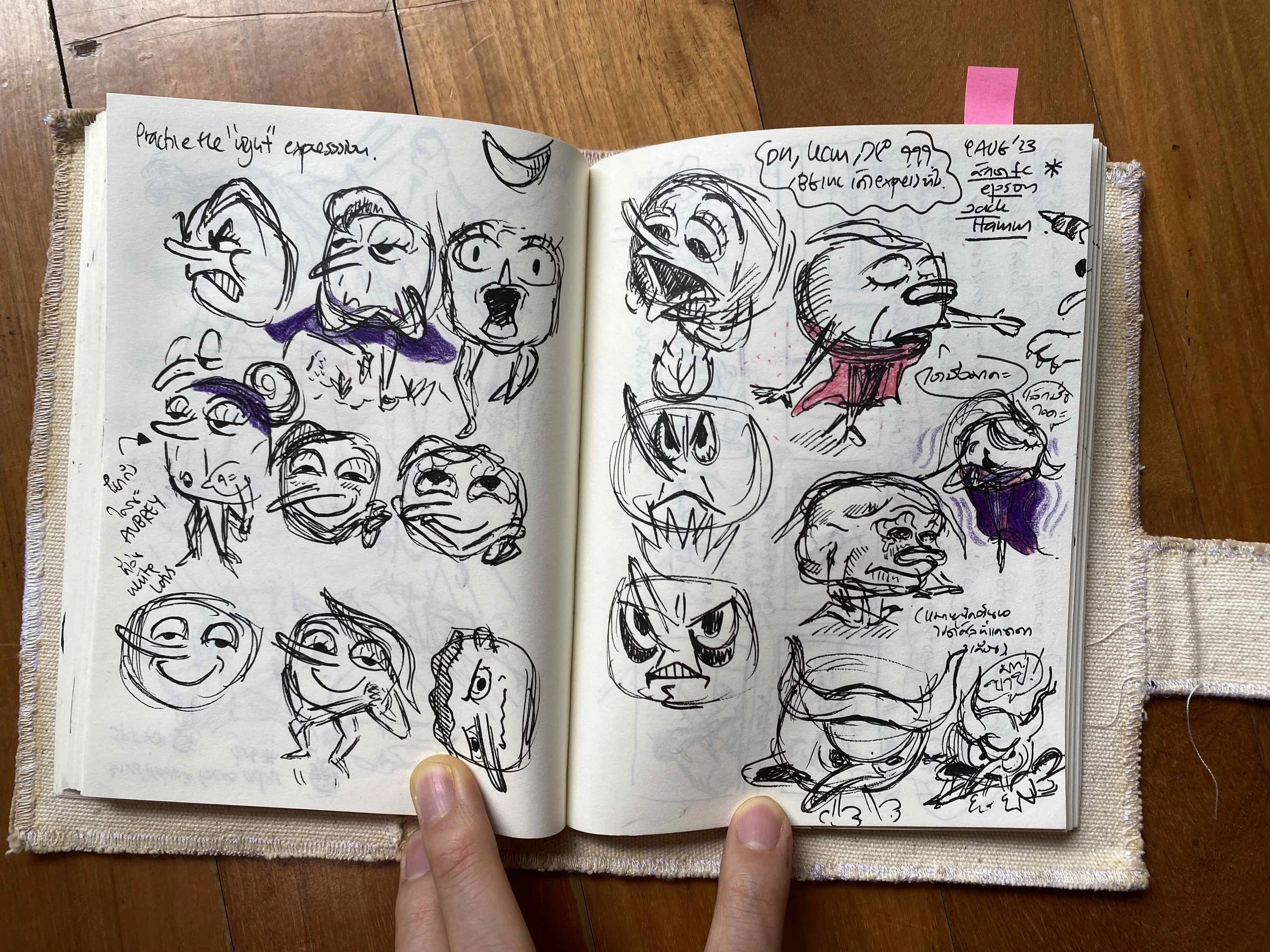 ศึกษา facial expression จาก jack hamm ครับแล้วก็ปรับใช้กับหญิงเล้ก