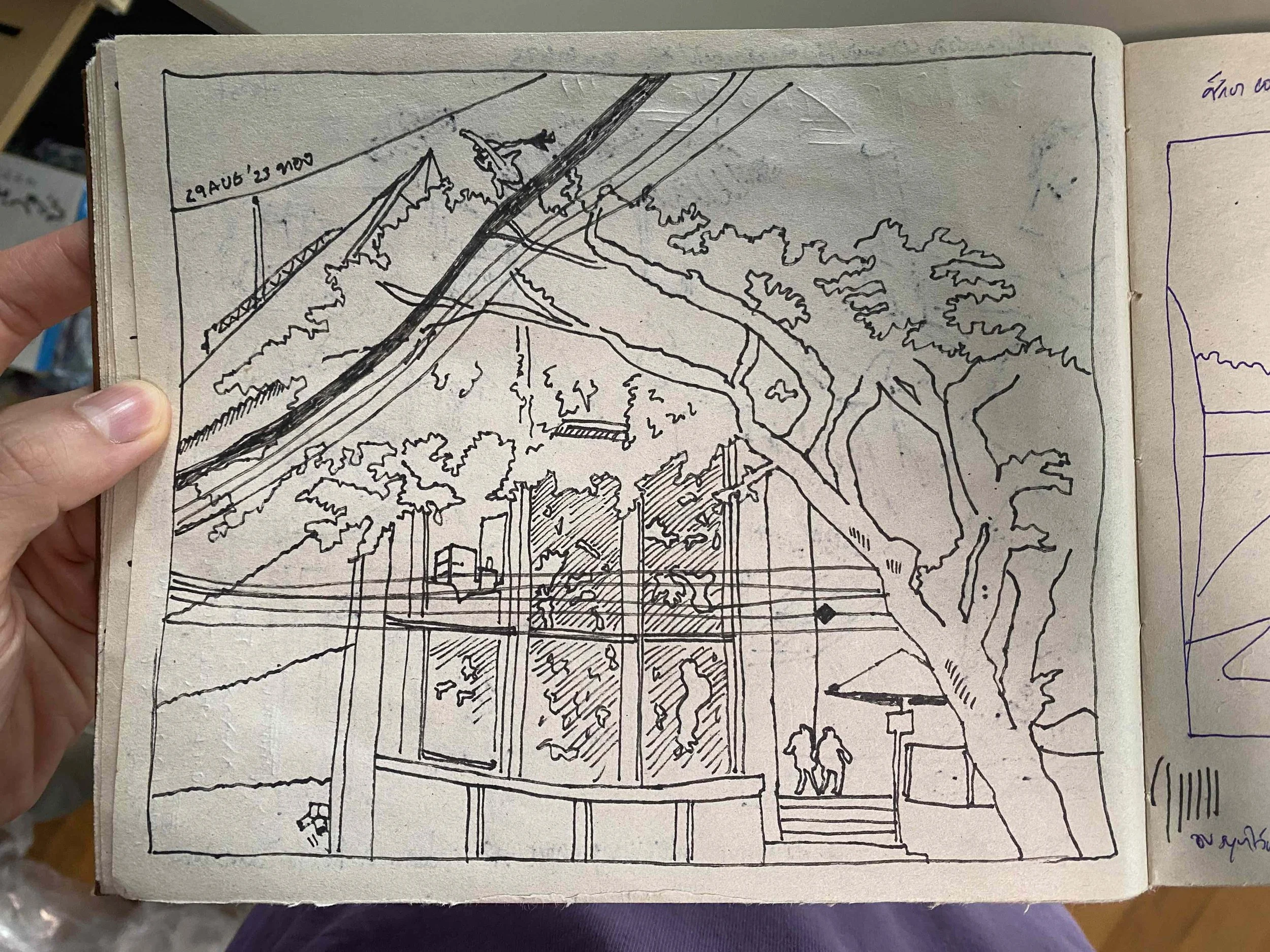 ส่วนอันนี้ก็งานสเก็ตช์เช้าสิบห้านาที วาดที่หน้าคอมม่อน ไหนๆจะต้องวาดกระจก ก็ฝึกวาดกระจกเสียเลยครับ ก็จริงๆ มันก็บอกยากว่าจะให้กระจกยังไง แค่ใส่เงาสะท้อนแหล่ะผมว่านะ อันนี้คือเบื้องต้น แต่ถ้าเกิดตาม symbol ที่เคยเห็น เค้าก็จะชอบวาดเหือน เส้นขาวๆพาดผ่า
