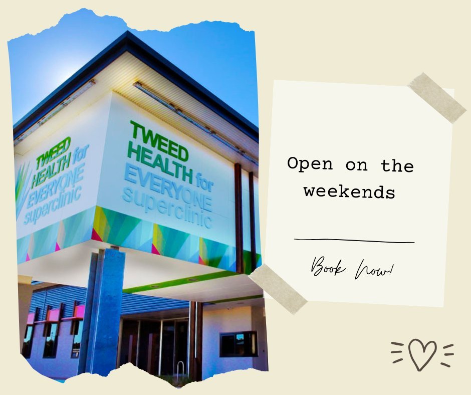 Tweed Health for Everyone Superclinic is ready to provide care for you this weekend, operating from 8am to 1pm (NSW Time). With 3 dedicated GPs available for consultations and onsite pathology available for your convenience. 👩&zwj;⚕️🧑🏿&zwj;⚕️👨🏻&
