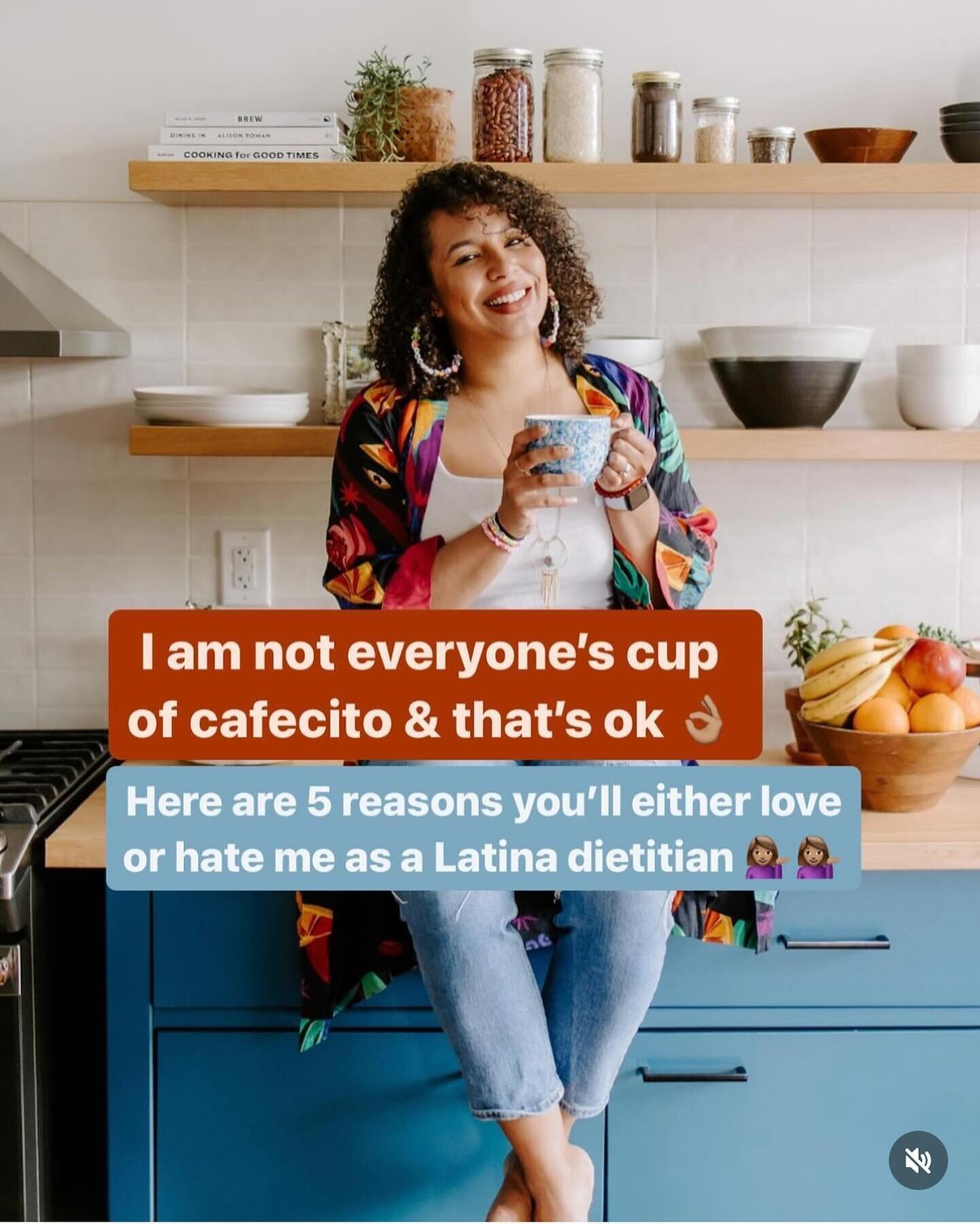 ☕️I am not everyone&rsquo;s cup of cafe. &amp; I am not the dietitian for everyone, &amp; that&rsquo;s ok &mdash; my birth chart is very clear &mdash; you either love me or hate me. There is no in between. And I&rsquo;m ok with that 🖤 #latinadietiti