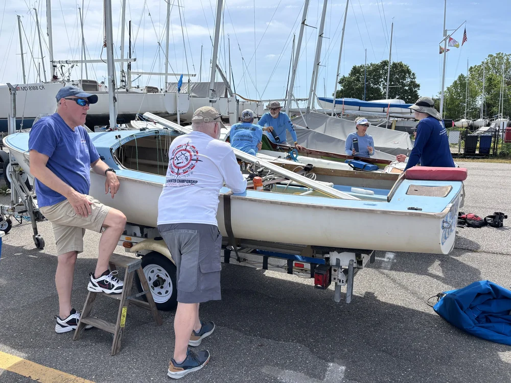 Gary Ogden, Chris Lewton, Brian Bush, Bruce Artman, Erika Seamon and Erika Seamon finding DS17 go fast solutions.