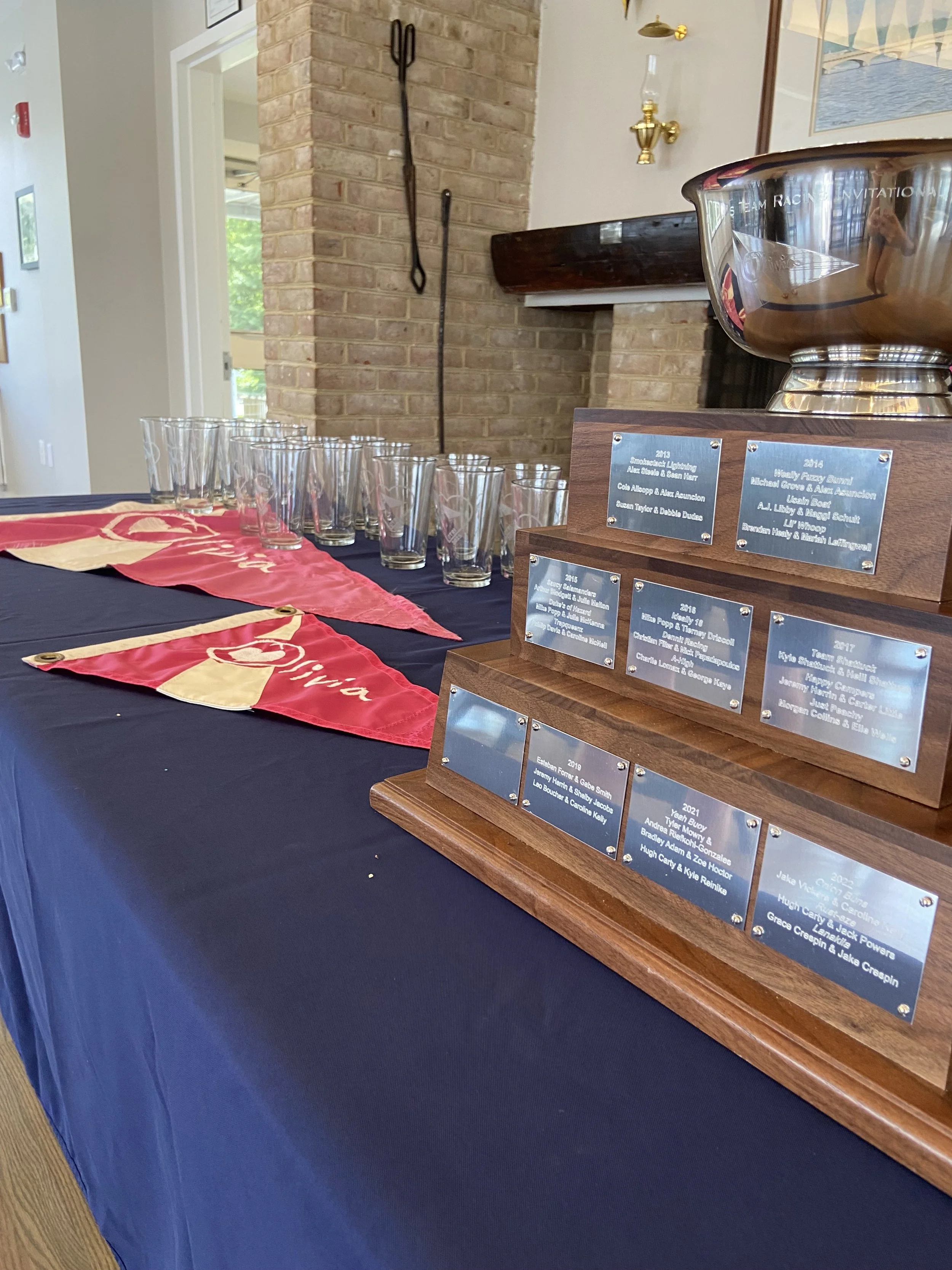 A close-up view of the new perpetual trophy, donated by the Olivia Constants Foundation.