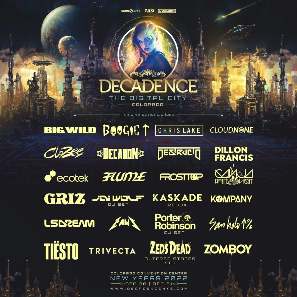 Decadence 2022 Boasts Massive Lineup to Ring in the New Year