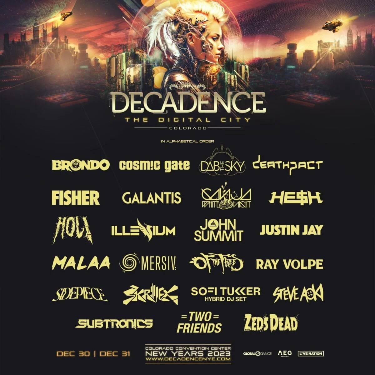 Decadence NYE 2023: Ringing in the New Year with Unmatched Electronic Bliss