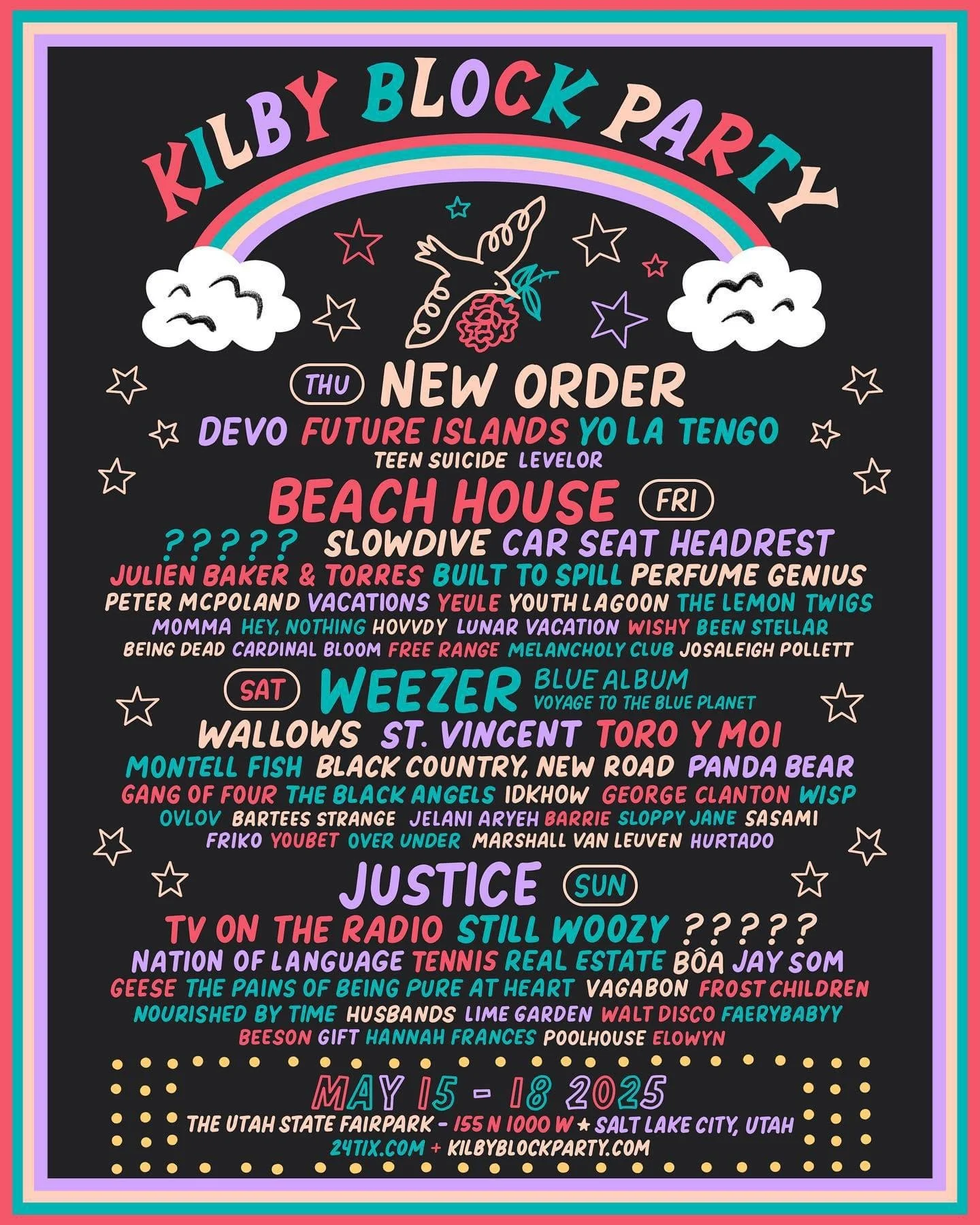 Kilby Block Party 2025 Announces Massive Lineup Featuring New Order, Beach House, Justice, &amp; More