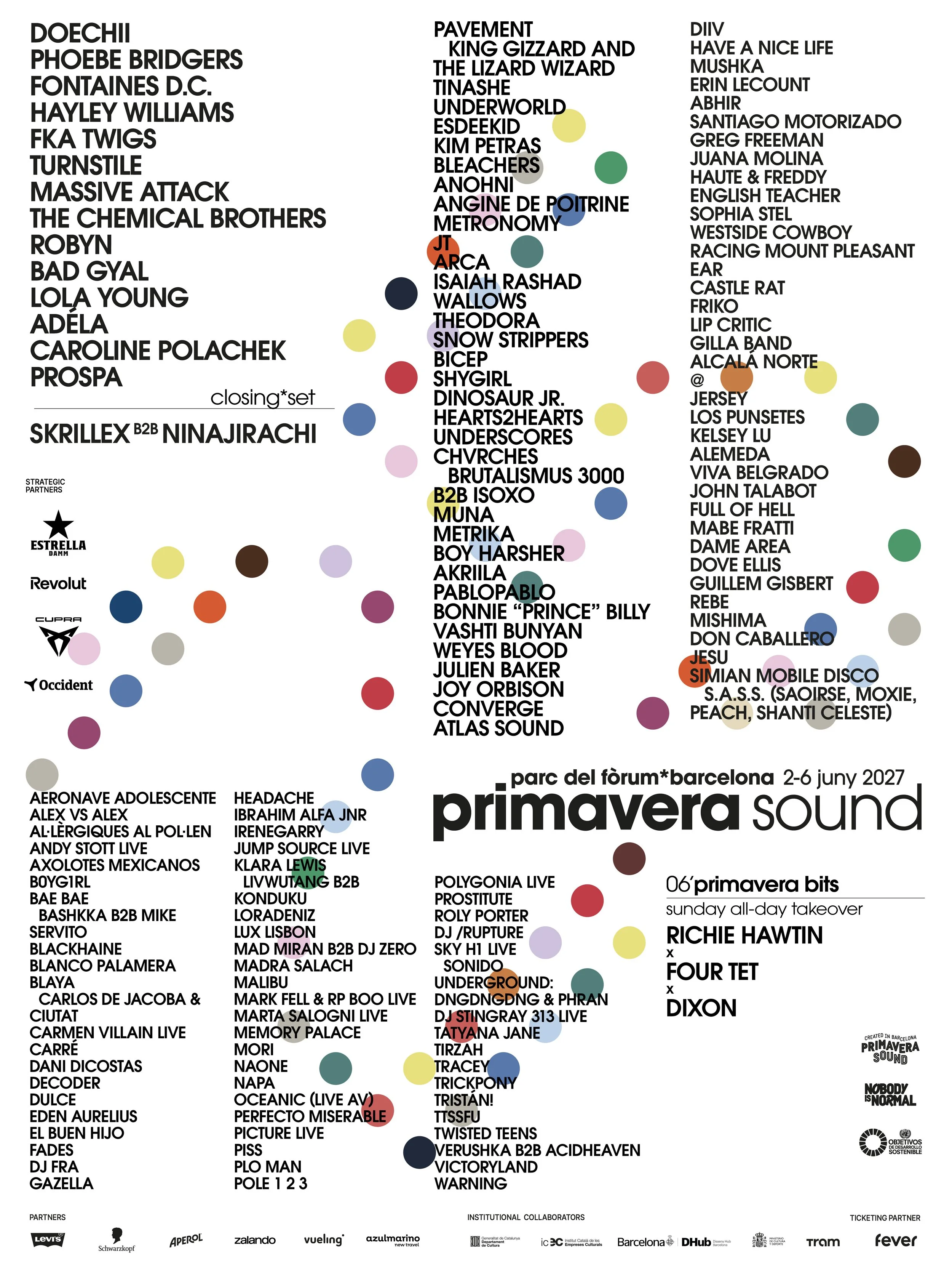 Primavera Sound 2027 Celebrates 25 Years with Doechii, Phoebe Bridgers, Massive Attack, &amp; More