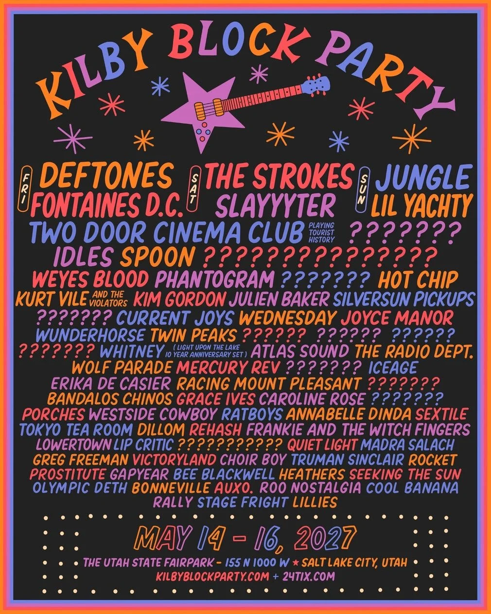 Kilby Block Party 2027 Unveils a Stacked Lineup Led by Deftones, The Strokes, &amp; Jungle