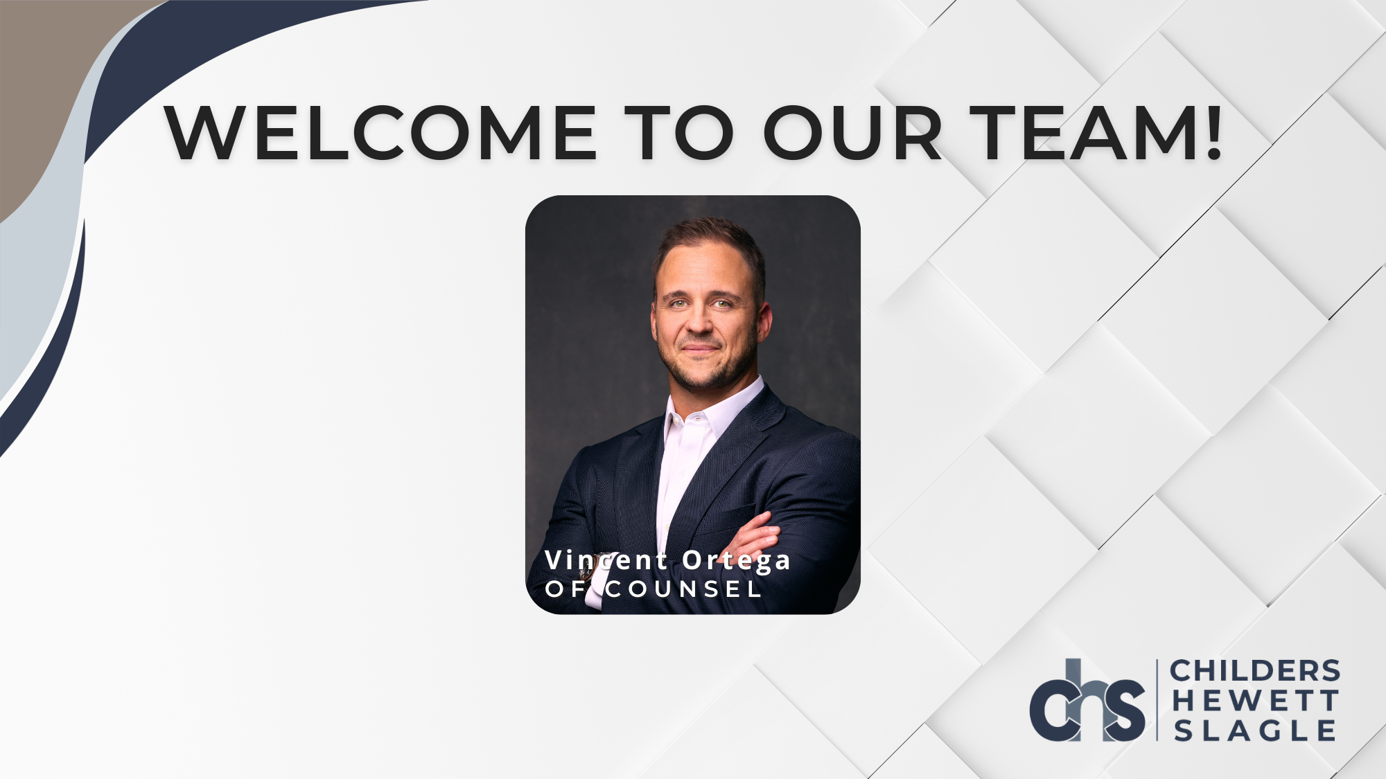 Welcome Vincent Ortega!