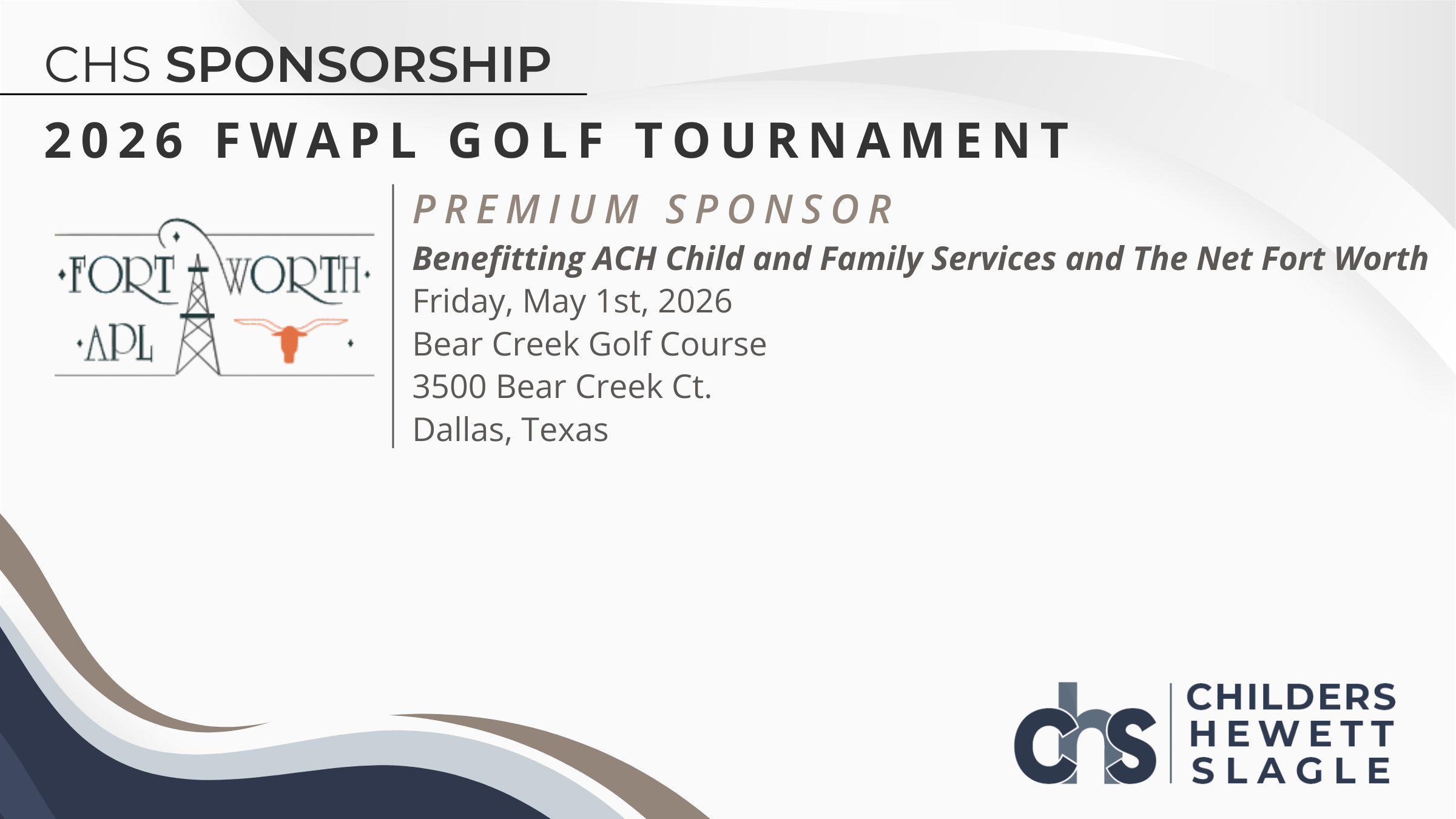 CHS Sponsors 2026 FWAPL Golf Tournament