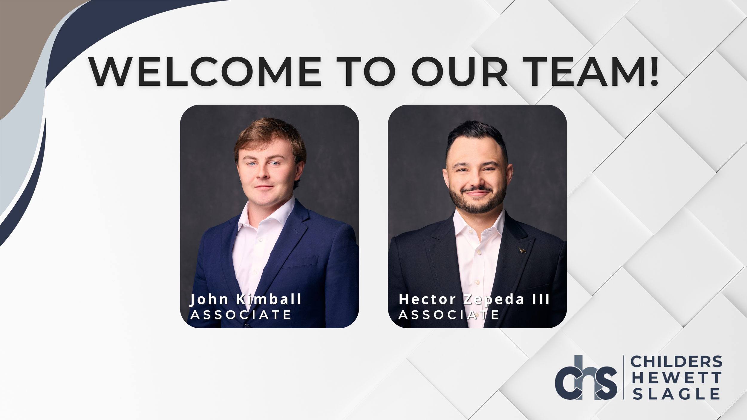 Welcome John and Hector!