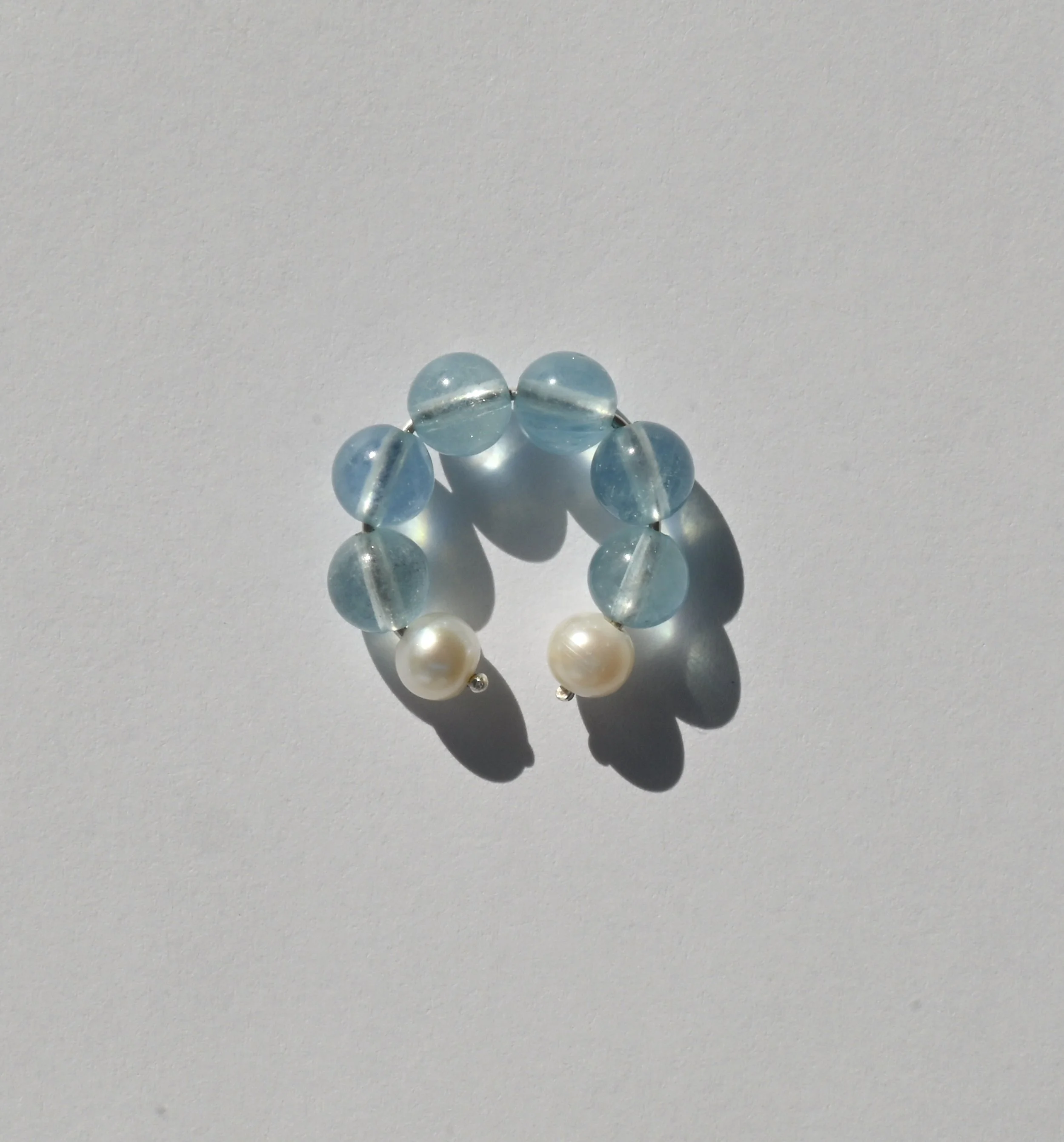 HALO~ Aquamarine Earcuff