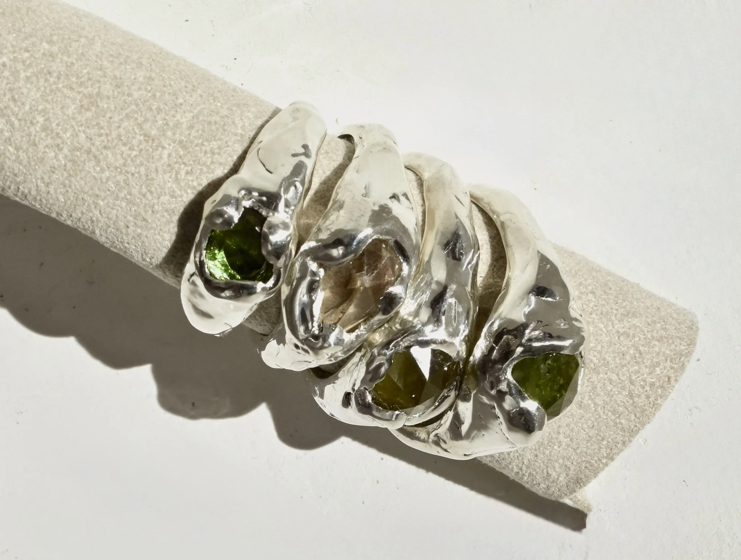 Abstract∞A Melting Necklace Buoying - Molten Pendant Sterling Silver Necklace – EVERY WAVE