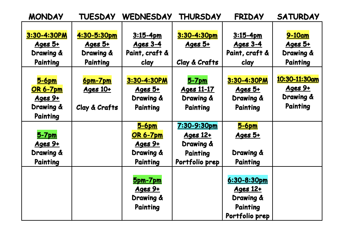 Drawing and Painting Classes — RobyArtsy Studio