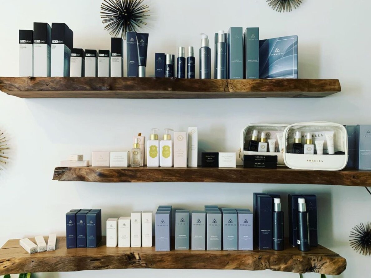 we stock sorella apothecary, cosmedix and pca skin products