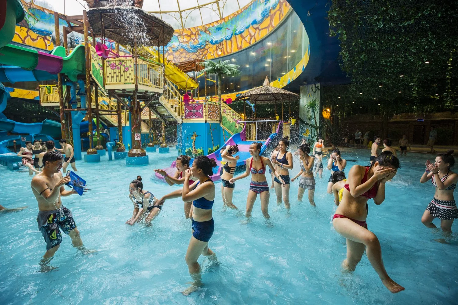 CHEERLEADERS FROLIC AT WATERPARK, HANOI, 2014