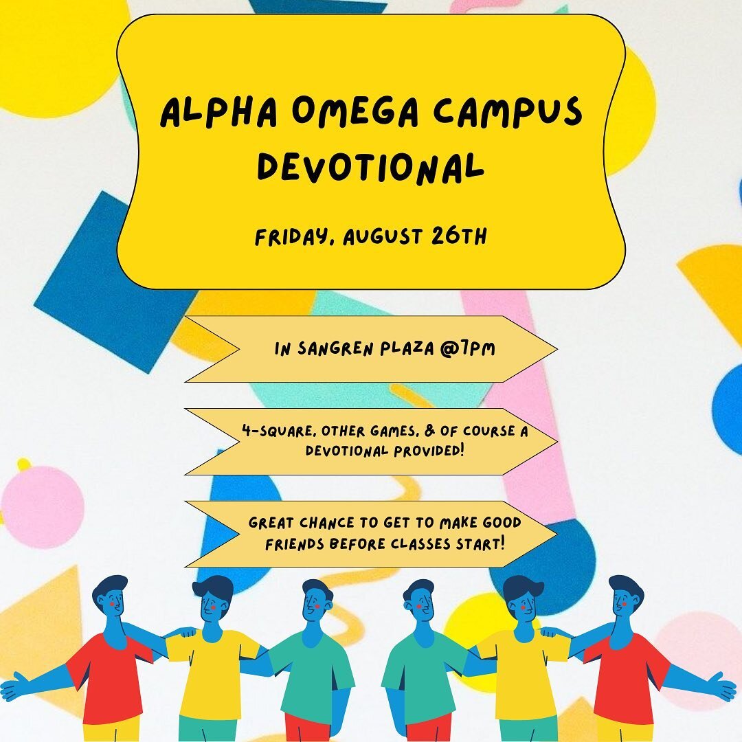 This Friday, August 26th, we&rsquo;re doing a campus devotional in Sangren Plaza on WMU&rsquo;s campus at 7pm! Come hang out with us to learn more about God, make some new friends, and be ready to play some games!!
Location (for Apple Maps &amp; Goog