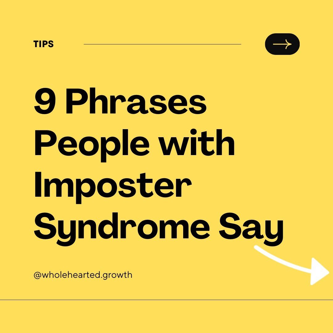 Are any of these phrases familiar to you??

Even people at the top of their field struggle with imposter syndrome. It FEELS like it is real and you don&rsquo;t really know what you are doing, but that does not mean it is true.

There is a fantasy tha
