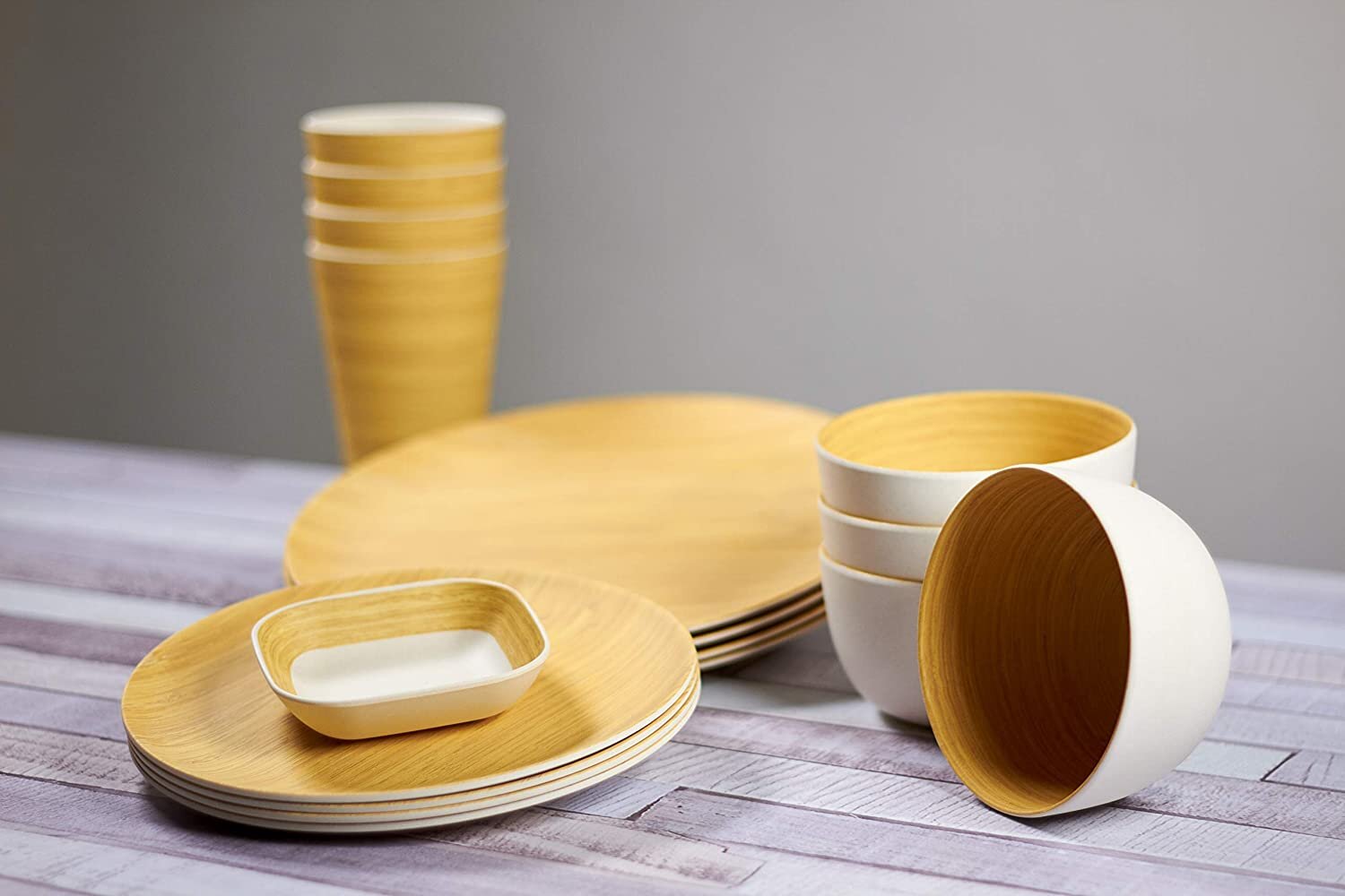Prime Home Direct Bamboo Dinnerware Set - Service for 2