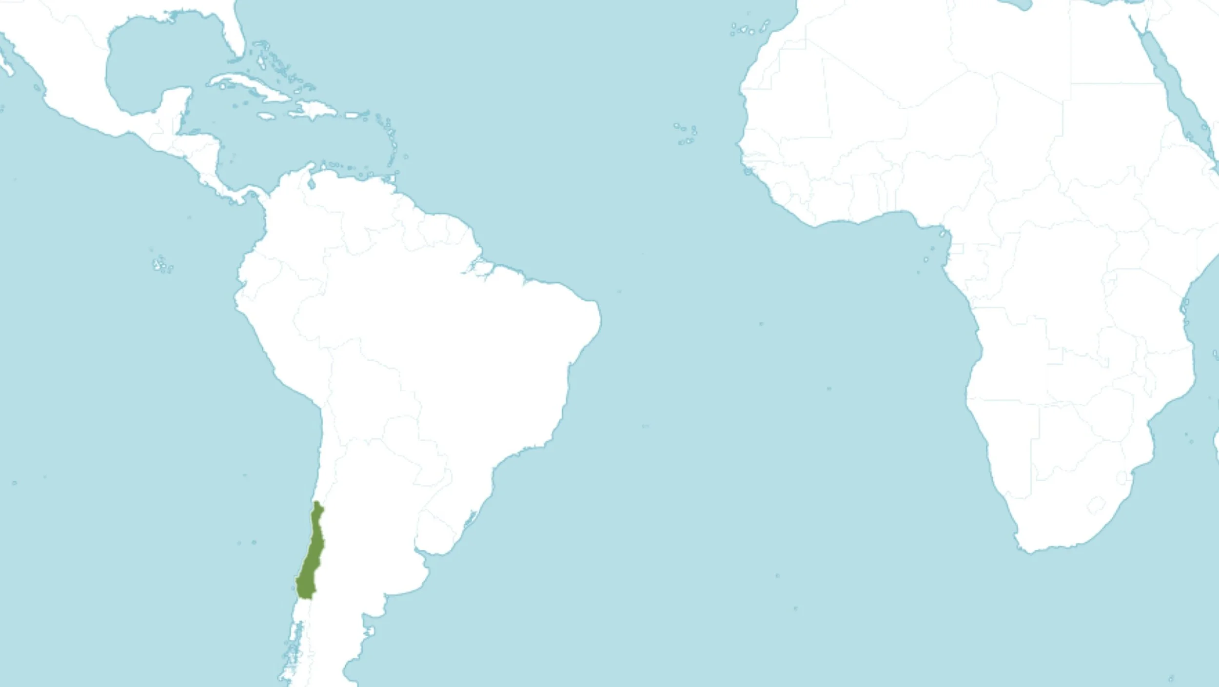 Chusquea gigantea 12 Chusquea gigantea distribution map - Source: Kew Science