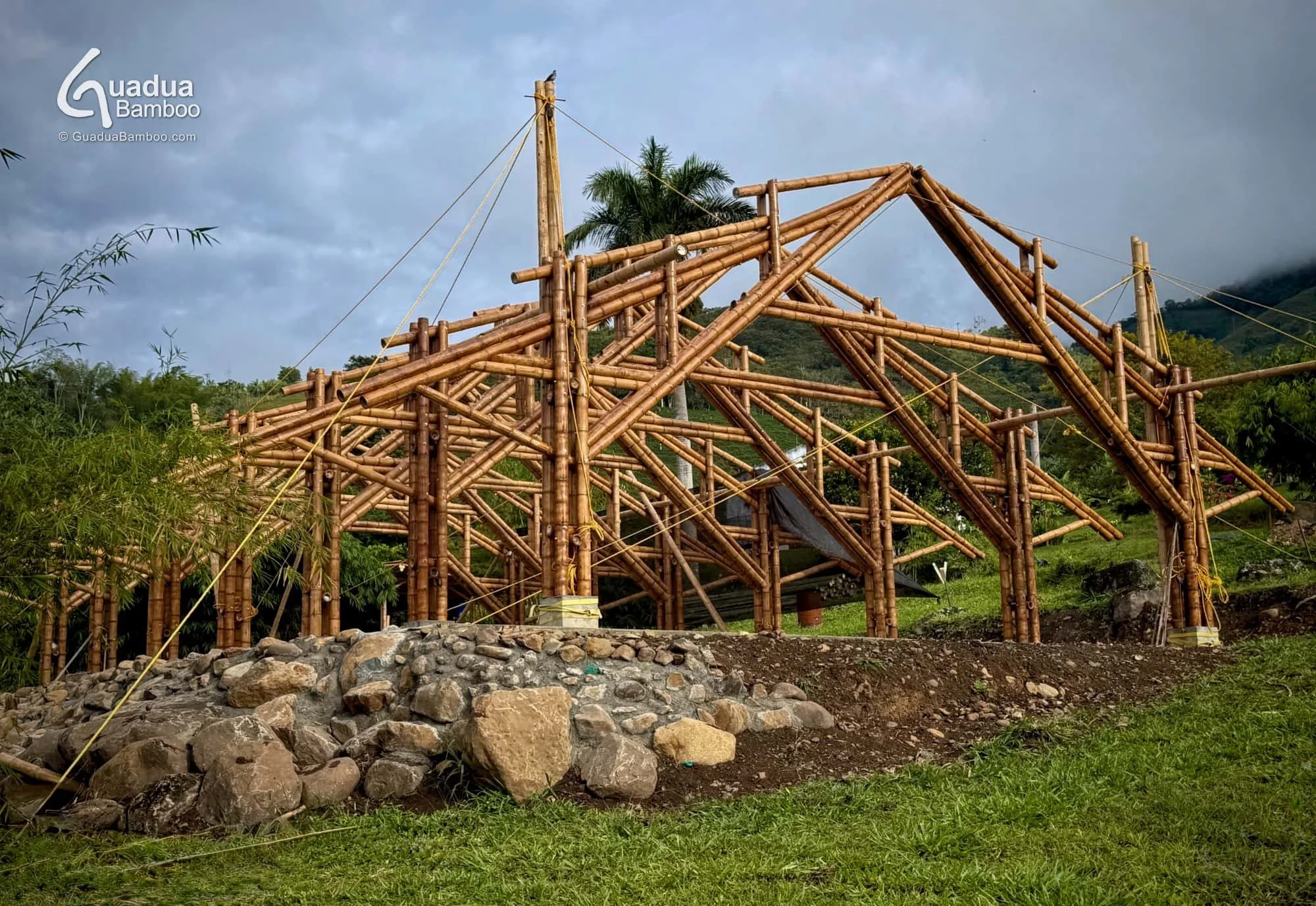 🏯 Almost ready for the roof! #guadua #guaduabamboo #bambooarchitecture #bambooconstruction