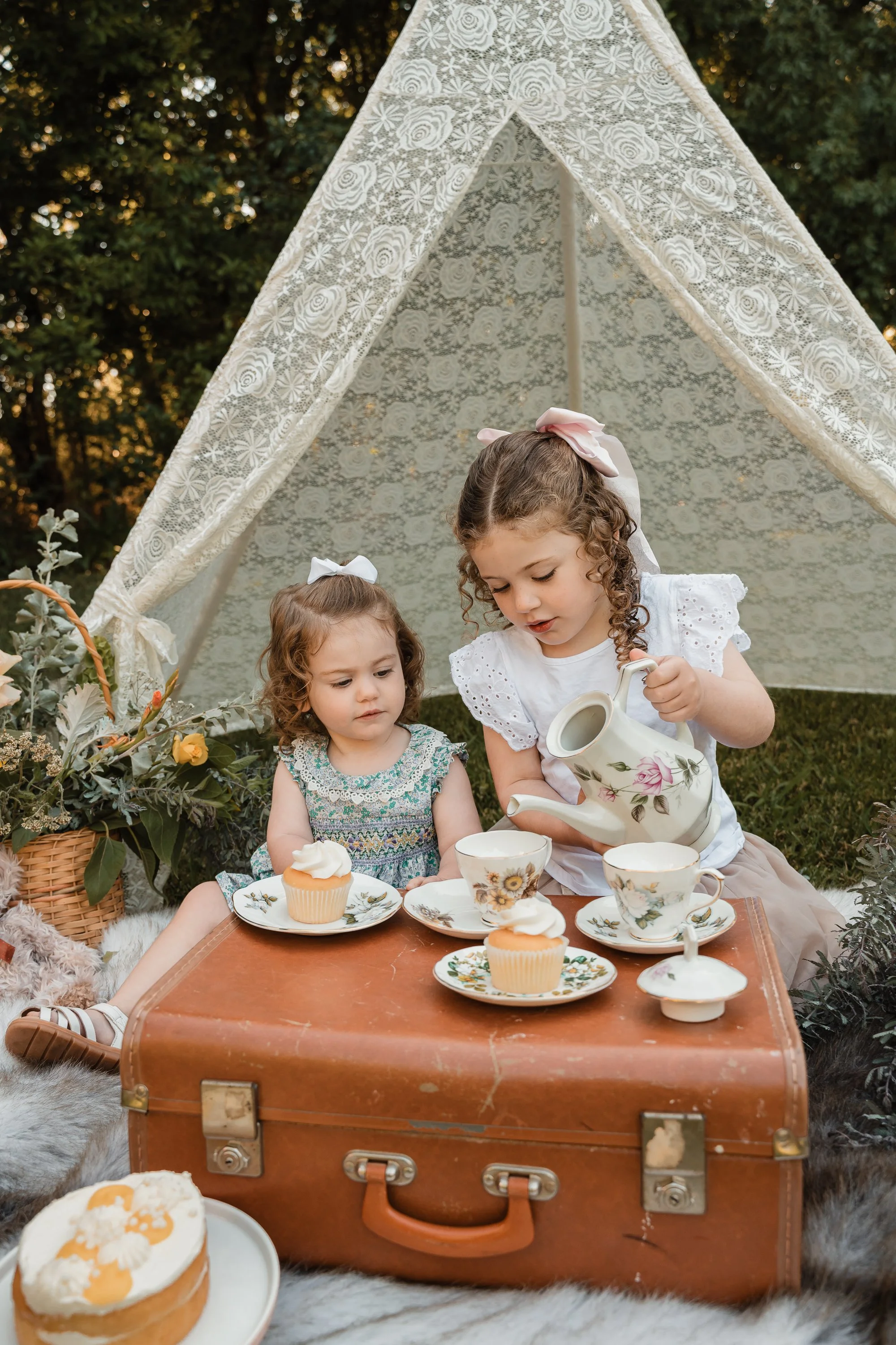 Vintage tea party photoshoot