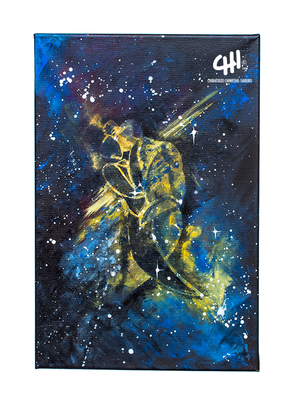 Star-Crossed Lovers (Beautiful Day series) - Acrylic on Canvas 2019 (approx. A3)