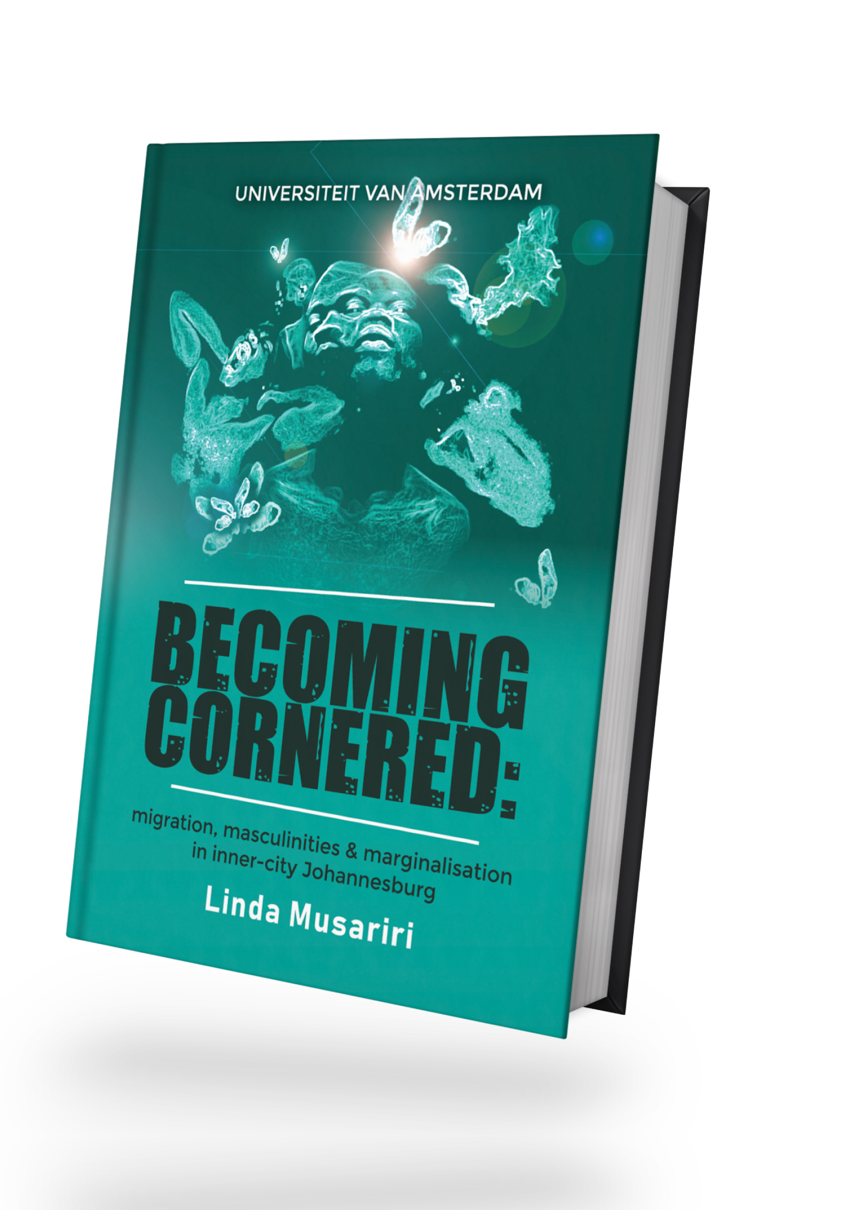 Thesis Book - Becoming Cornered by Linda Musariri (Cover & Book Layout/Typesetting, Custom Art)