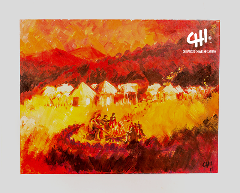 In Plain Sight (Beautiful Day series) - Acrylic on Canvas 2019 (approx. A2)